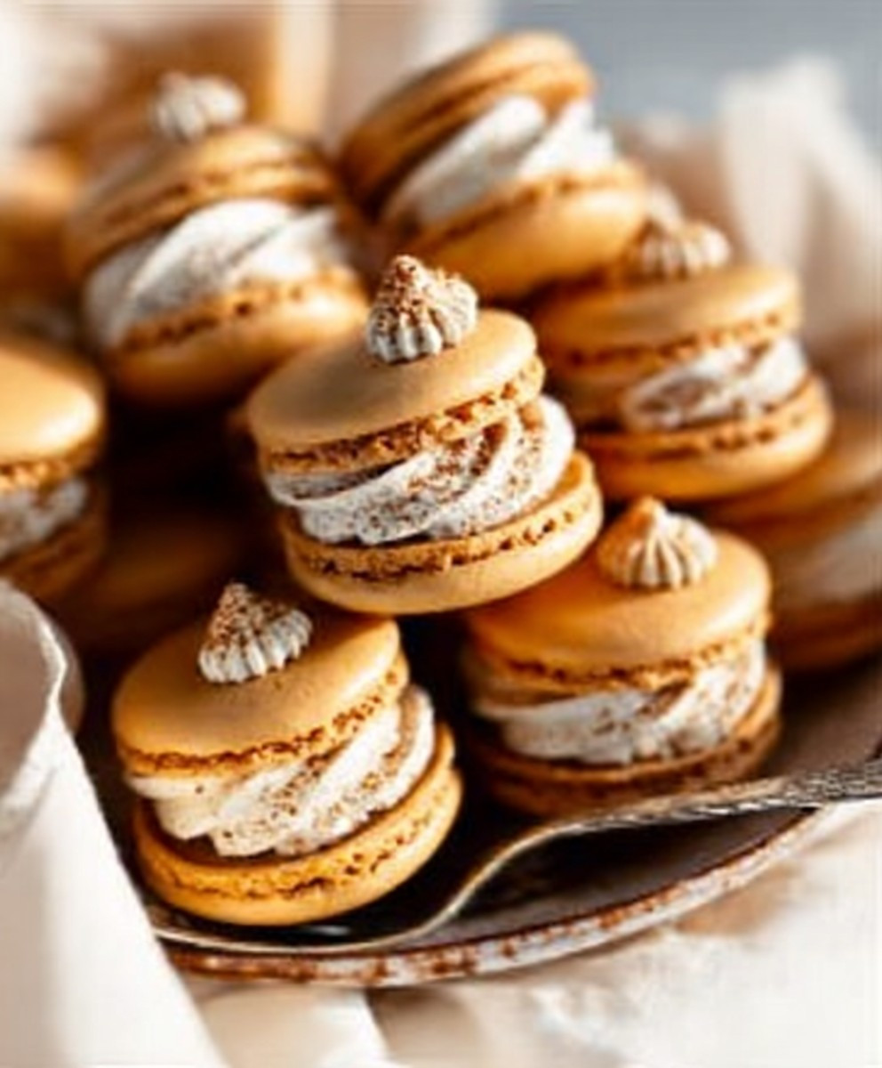 Pumpkin Pie Macarons