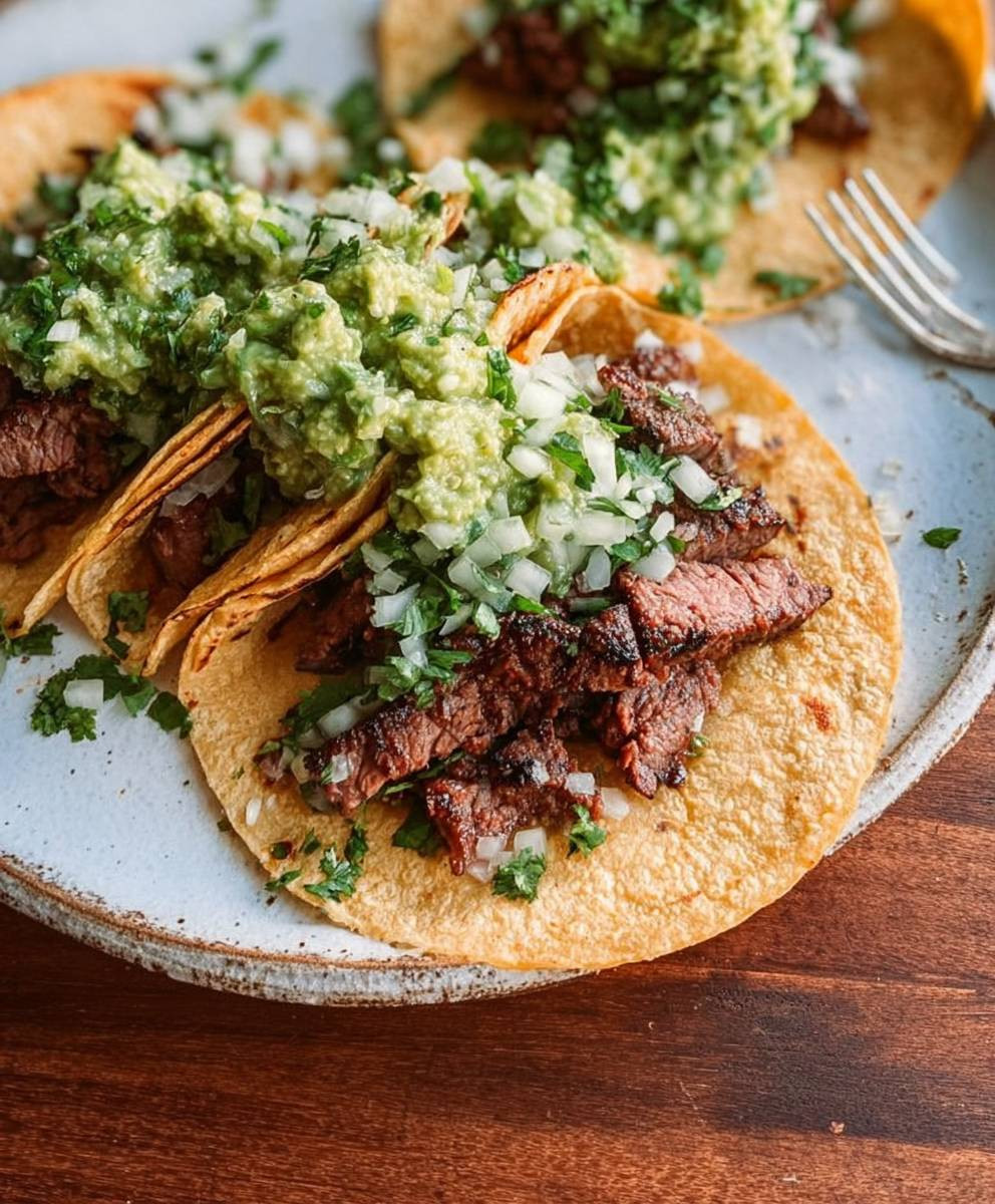Grilled Steak Tacos Avocado Salsa