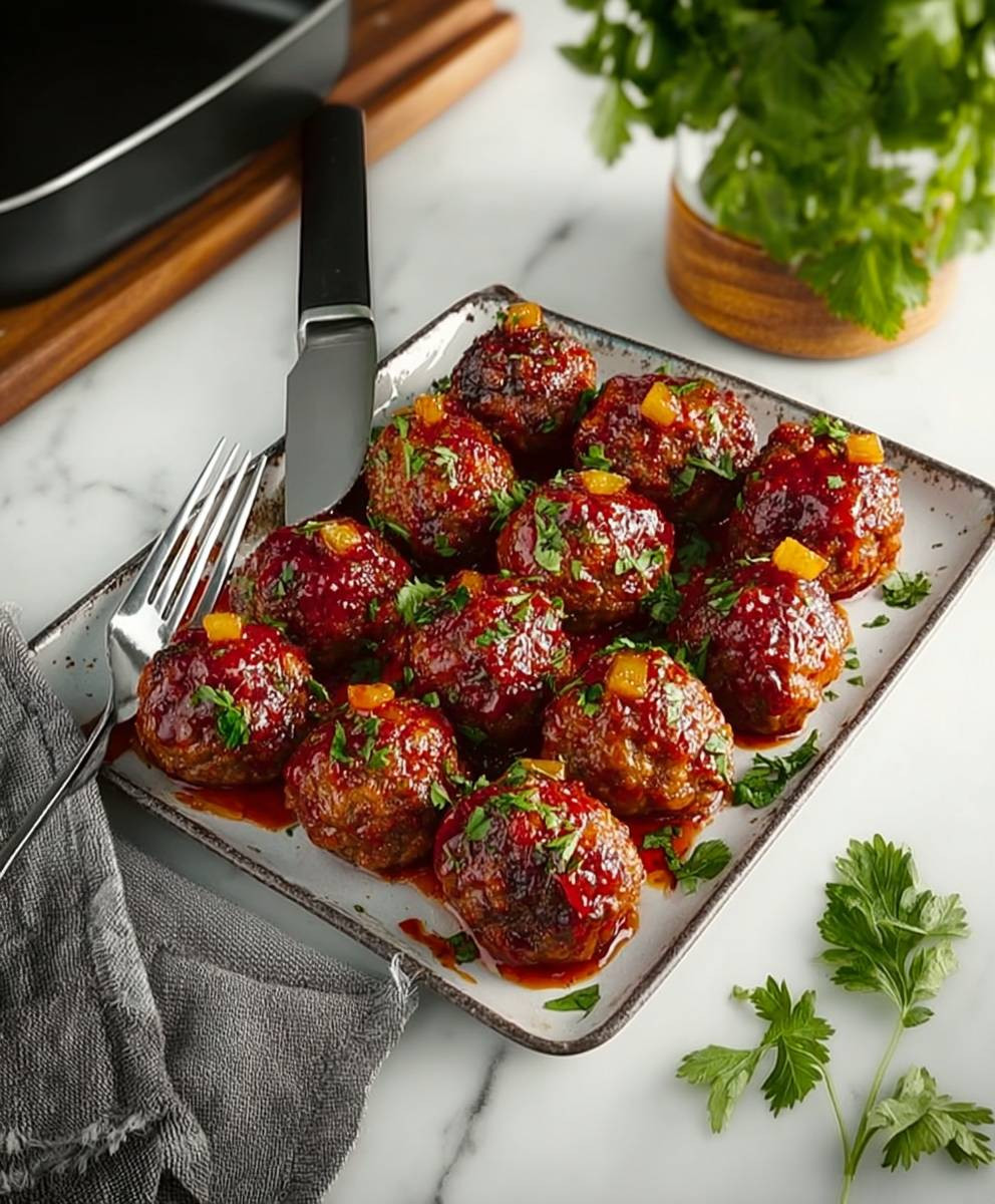 Sweet chili meatballs crockpot