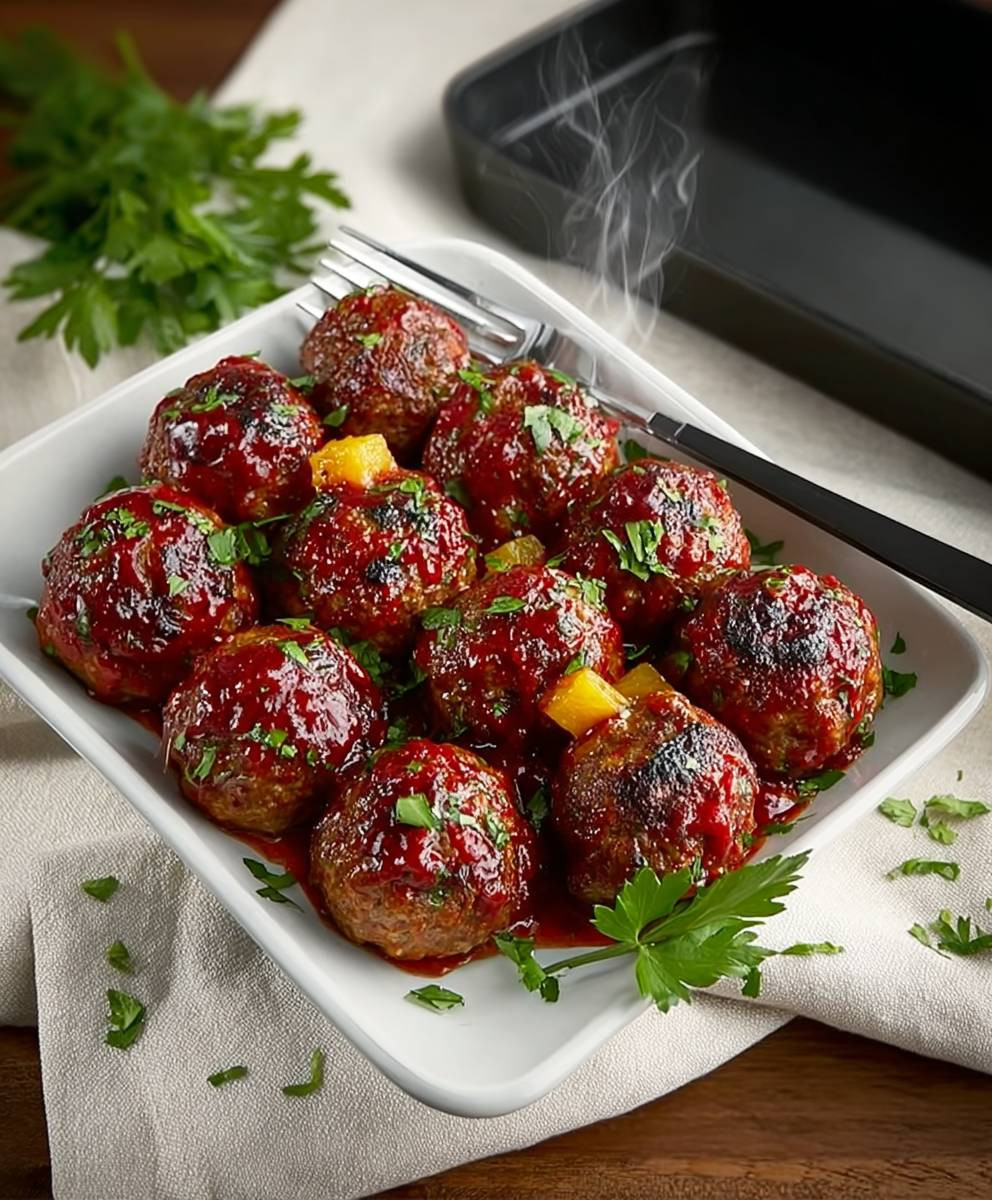 Sweet chili meatballs crockpot