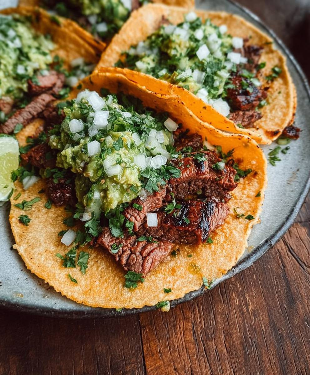 Grilled Steak Tacos Avocado Salsa