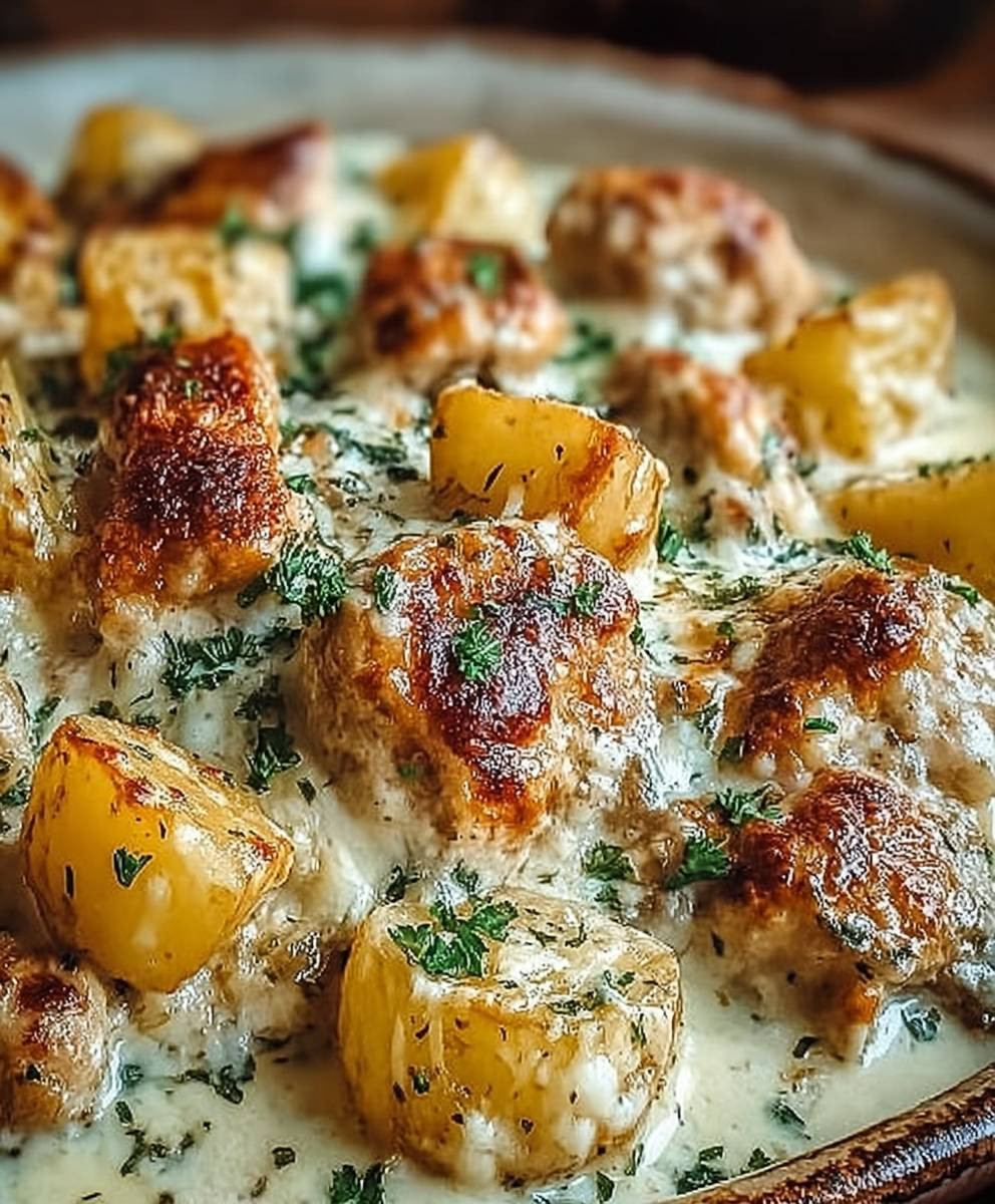 Garlic Parmesan Crockpot Chicken Potatoes