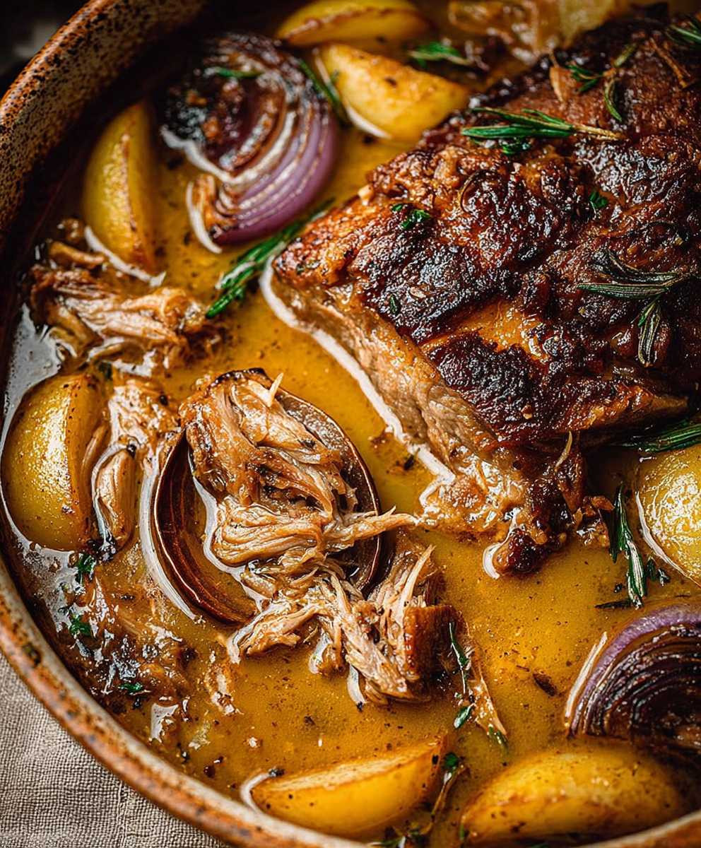 Apple Cider Braised Pork Shoulder