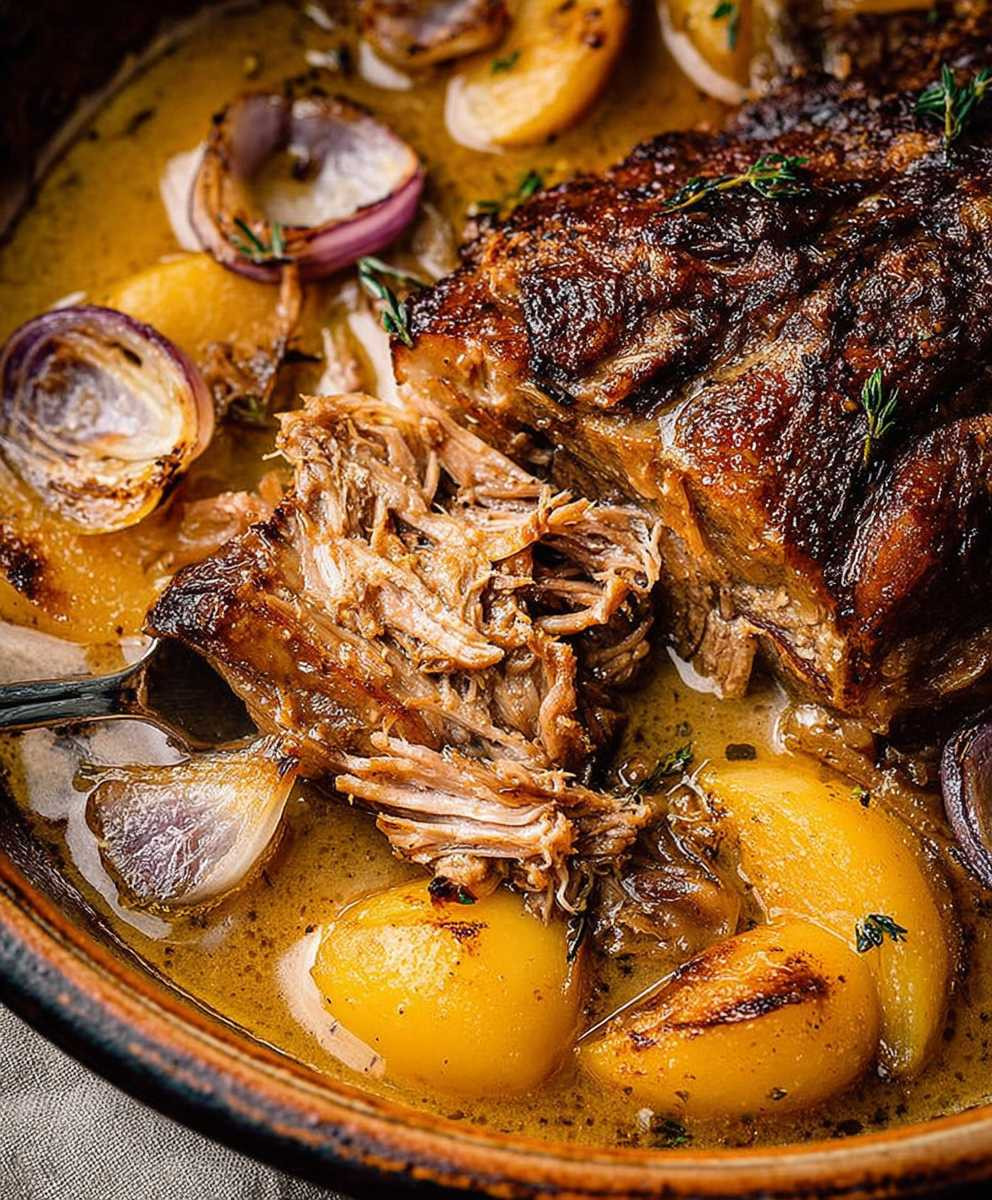 Apple Cider Braised Pork Shoulder