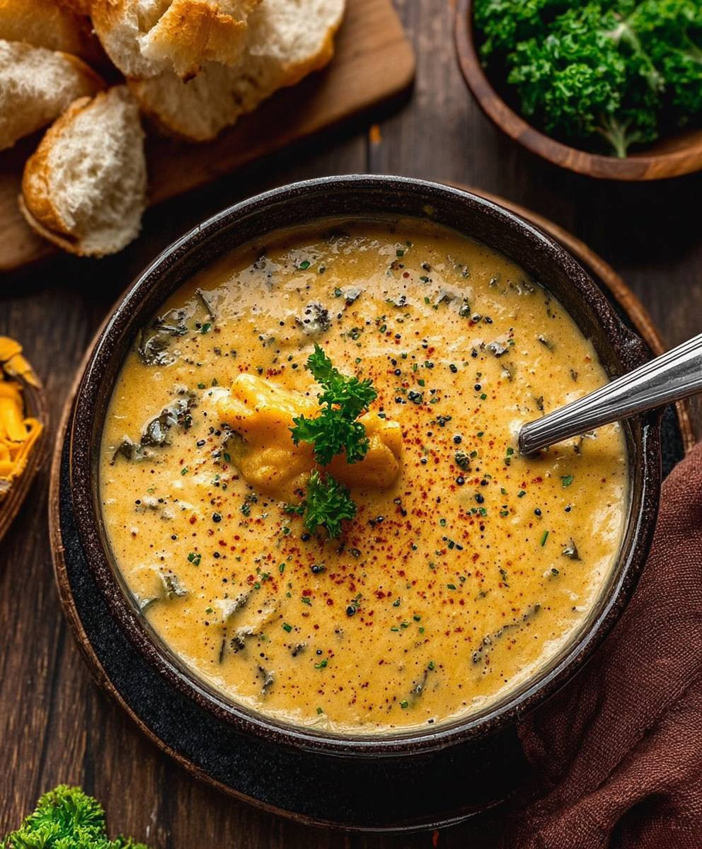 Cheddar Garlic Herb Potato Soup