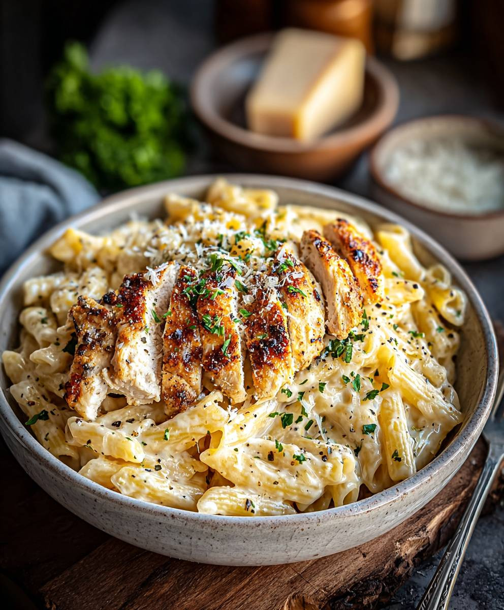 Garlic Parmesan Chicken Pasta