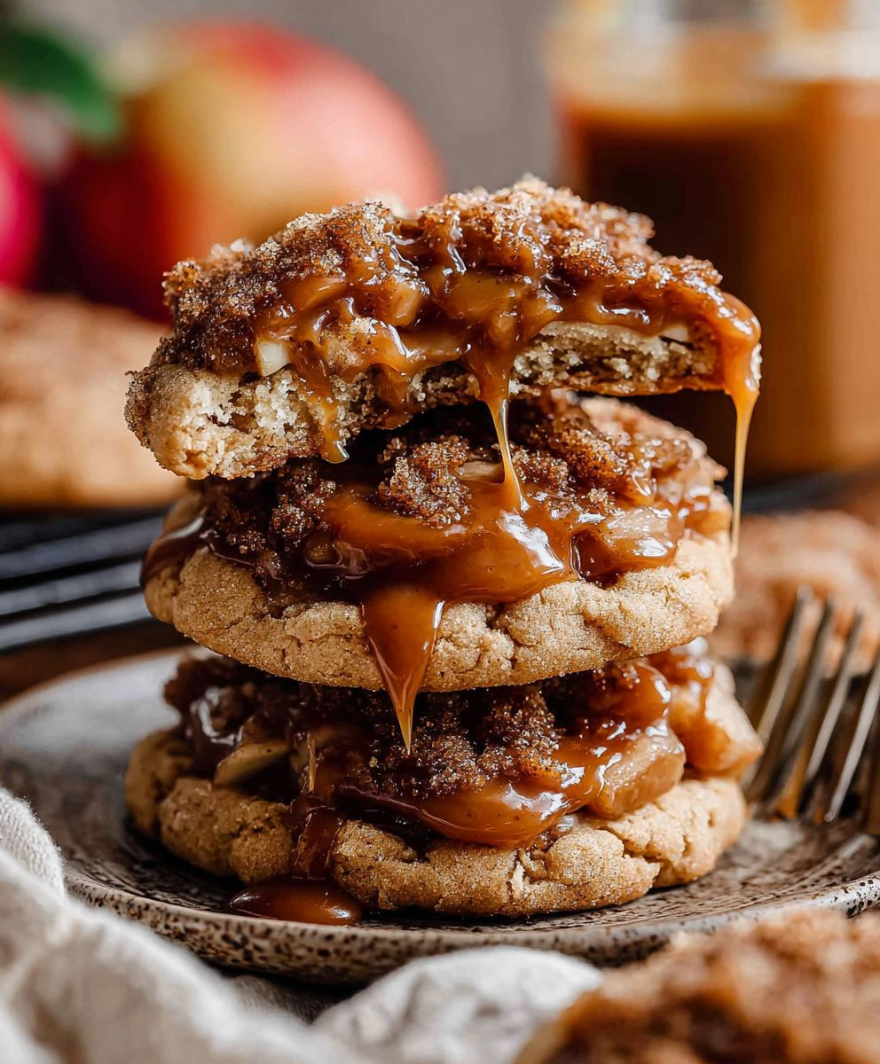 Salted Caramel Apple Pie Cookies