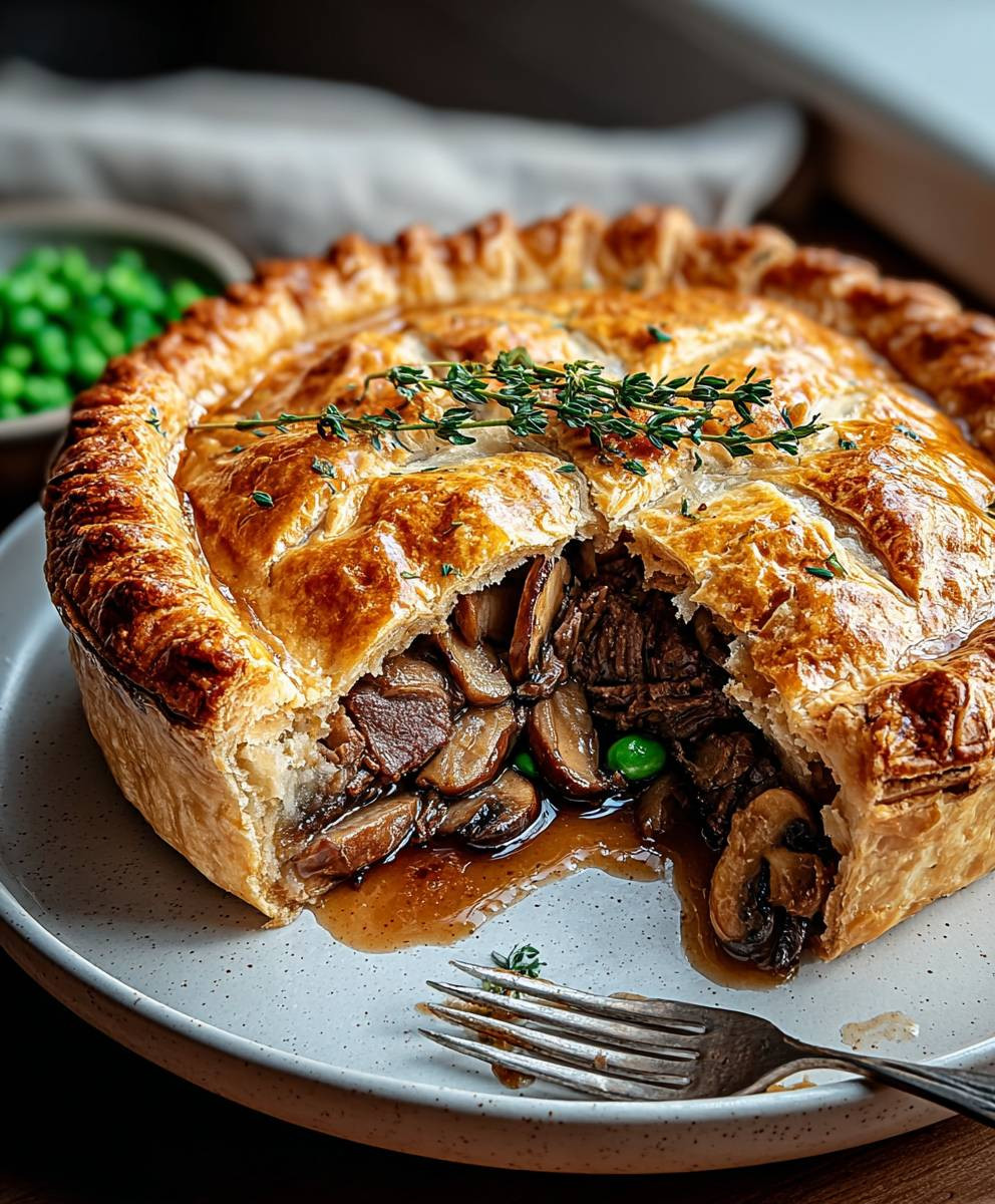 Beef and mushroom pie