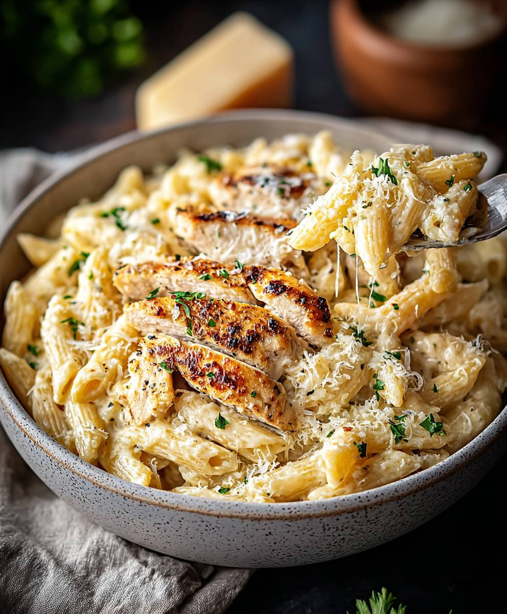 Garlic Parmesan Chicken Pasta