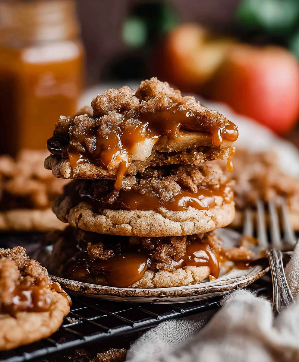 Salted Caramel Apple Pie Cookies