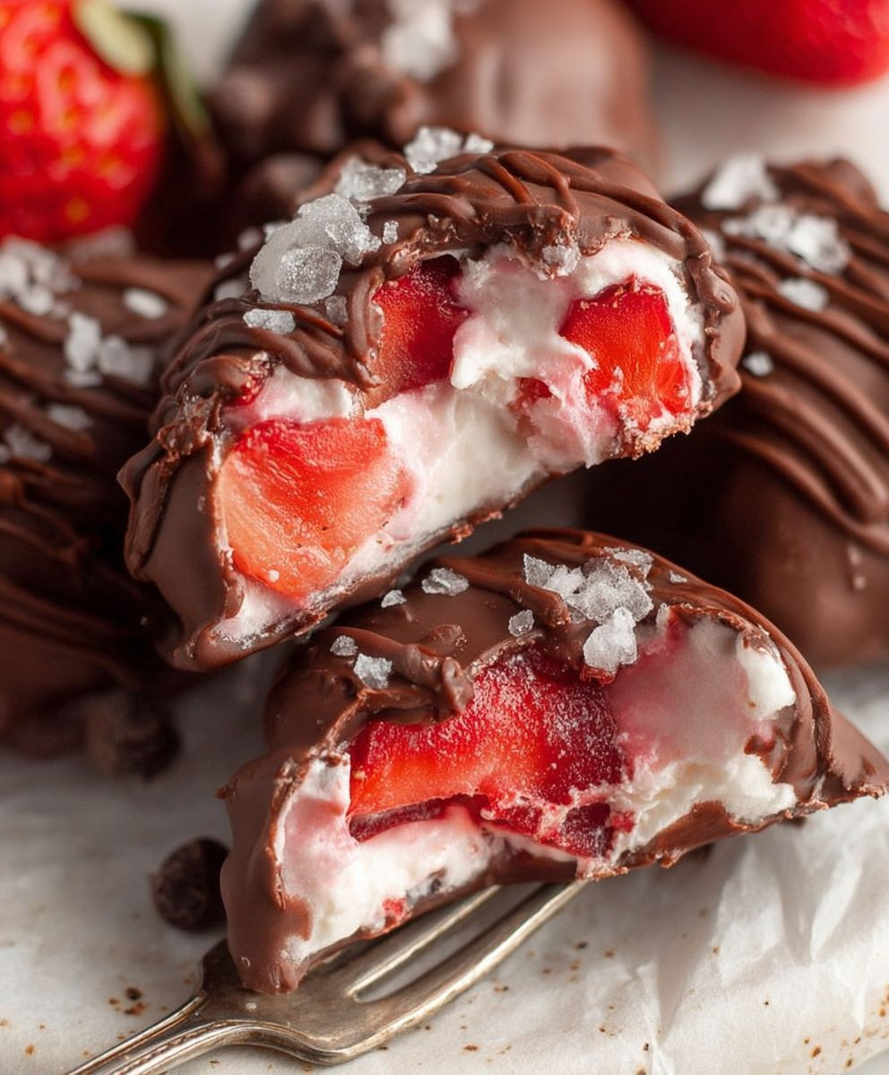 Chocolate strawberry yogurt clusters