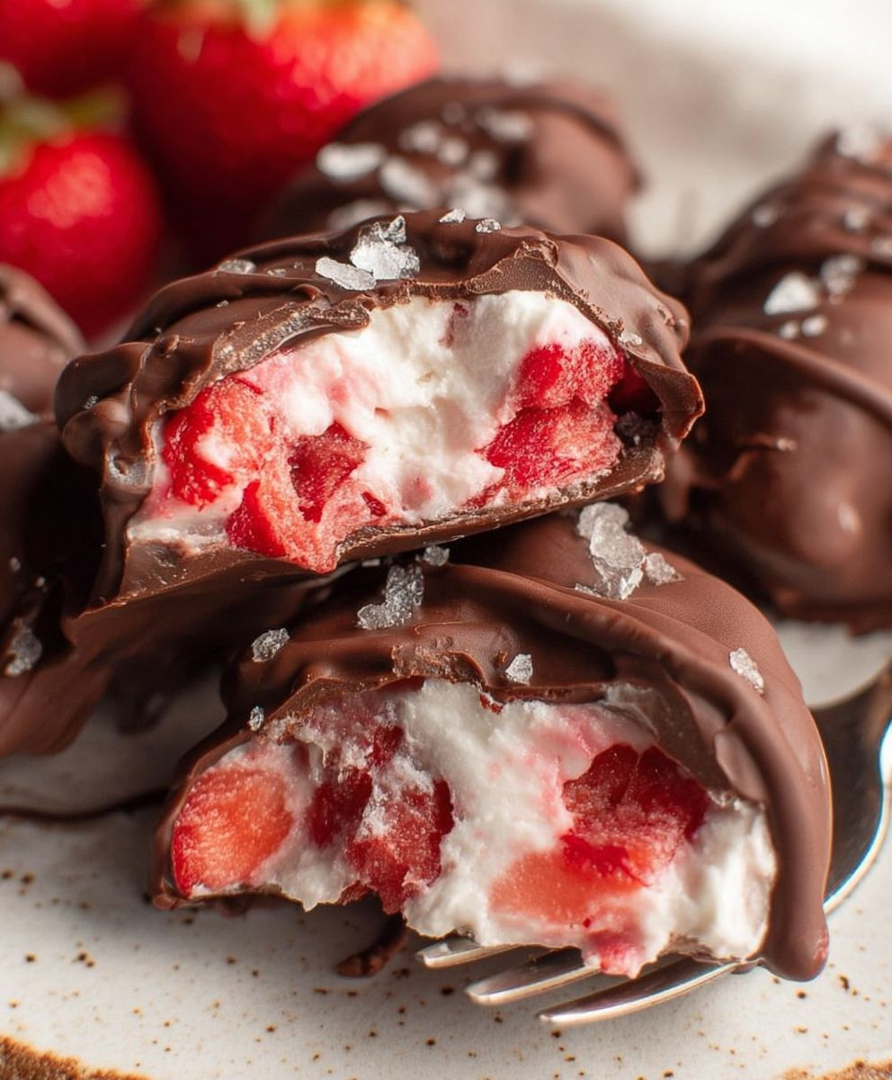 Chocolate strawberry yogurt clusters