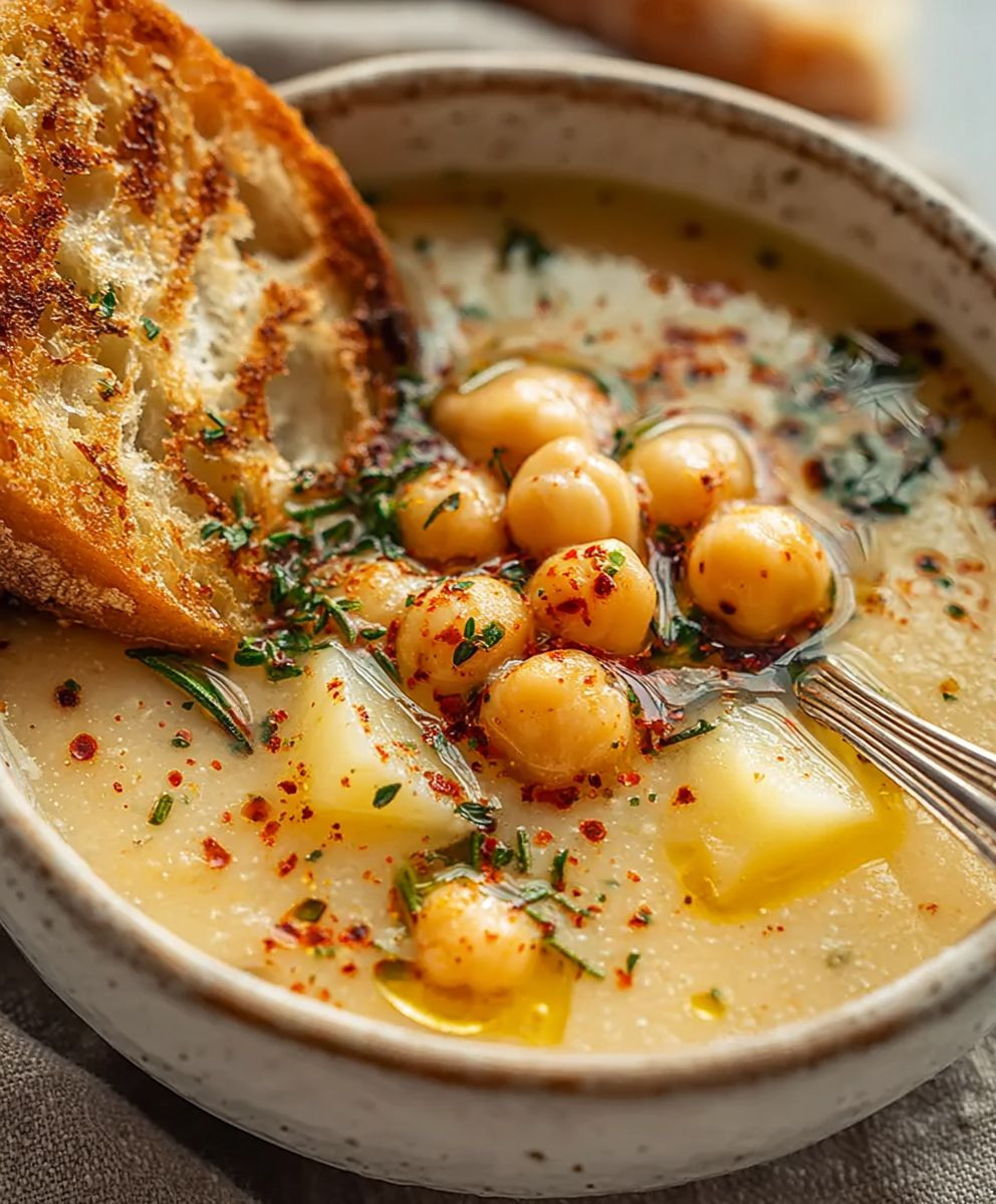 Garlic Chickpea Soup