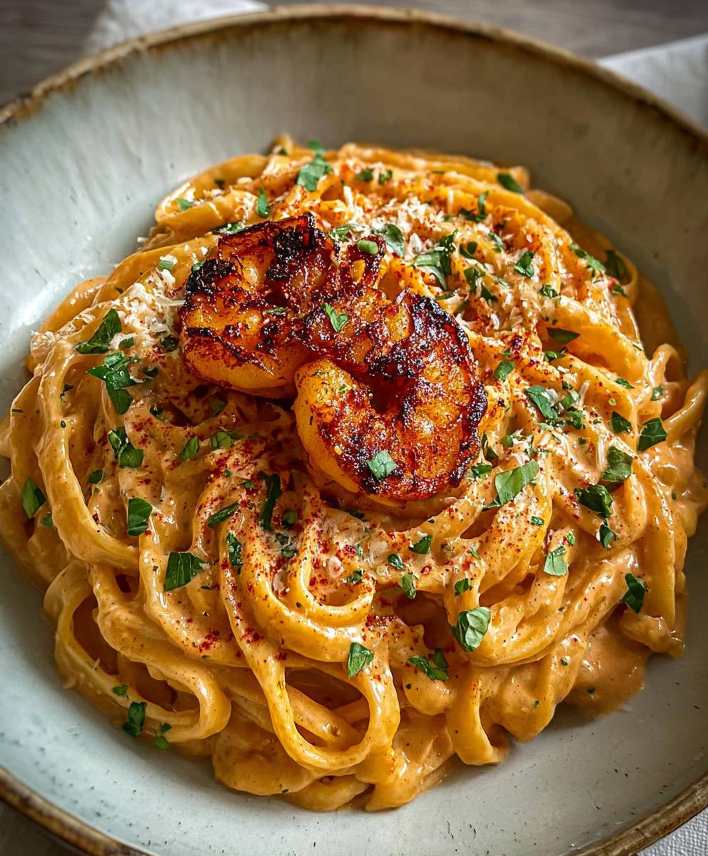 Creamy Shrimp Linguine