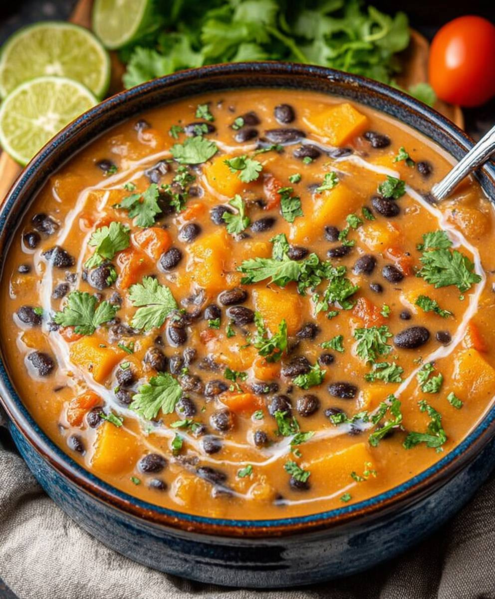 Pumpkin black bean soup
