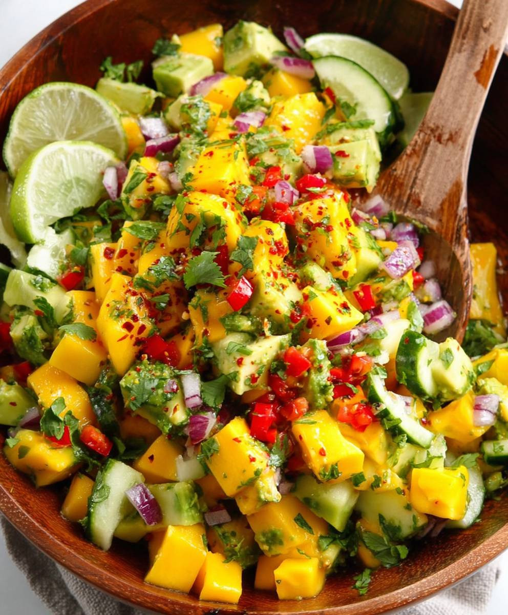 Healthy mango salad