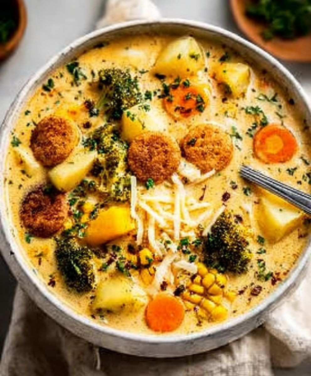 Creamy one pot vegetable soup