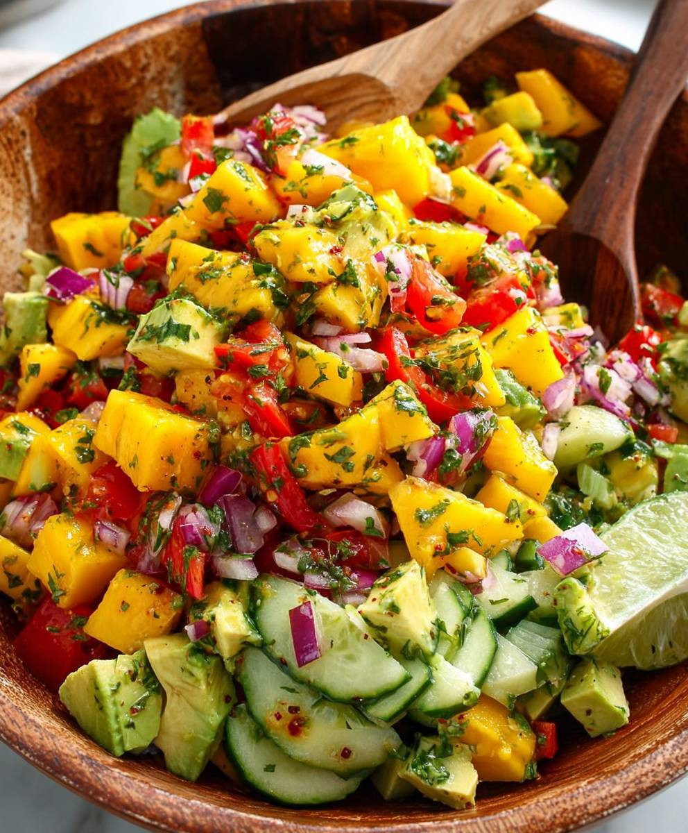 Healthy mango salad