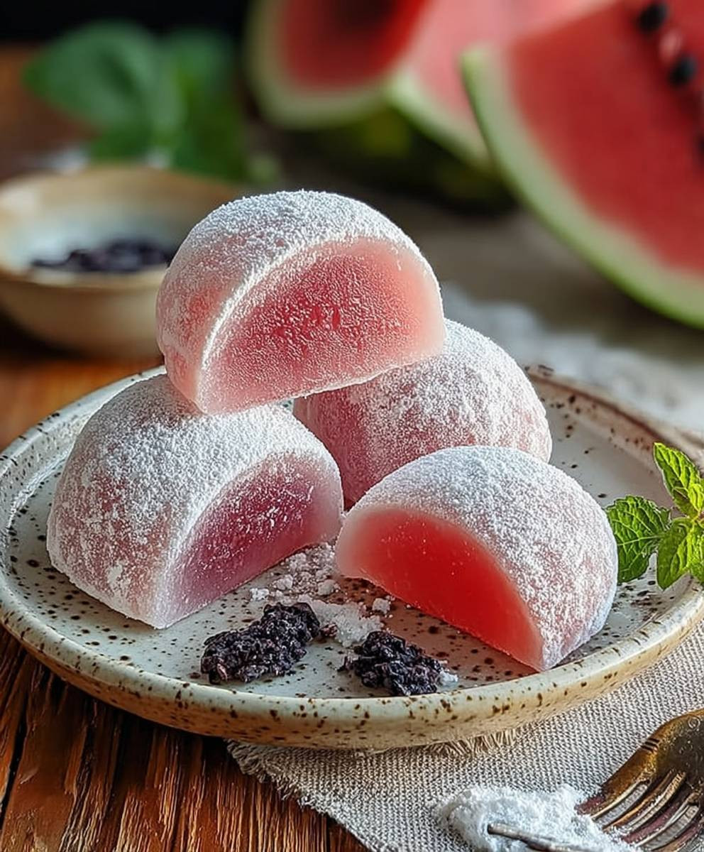 Watermelon Mochi