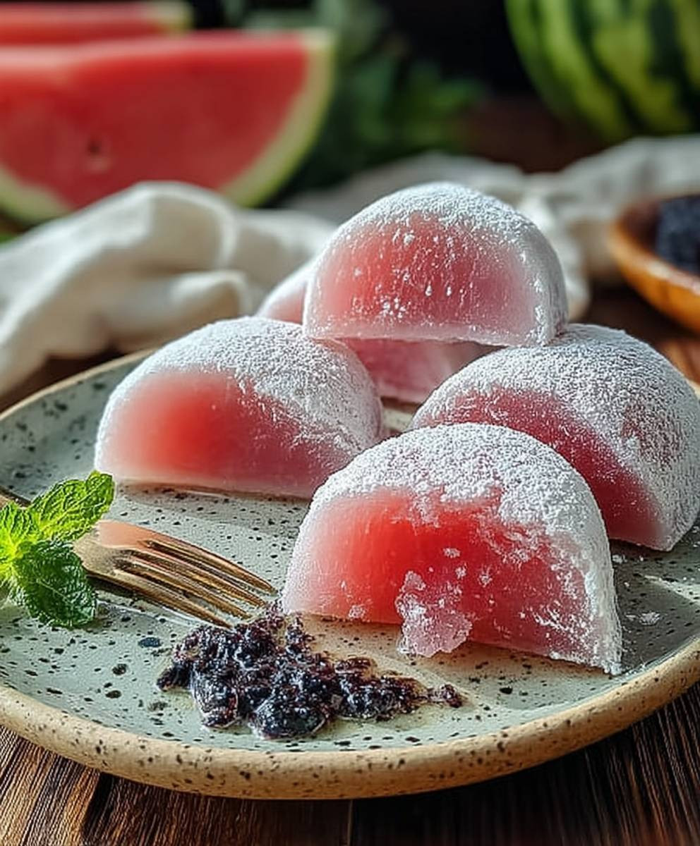 Watermelon Mochi