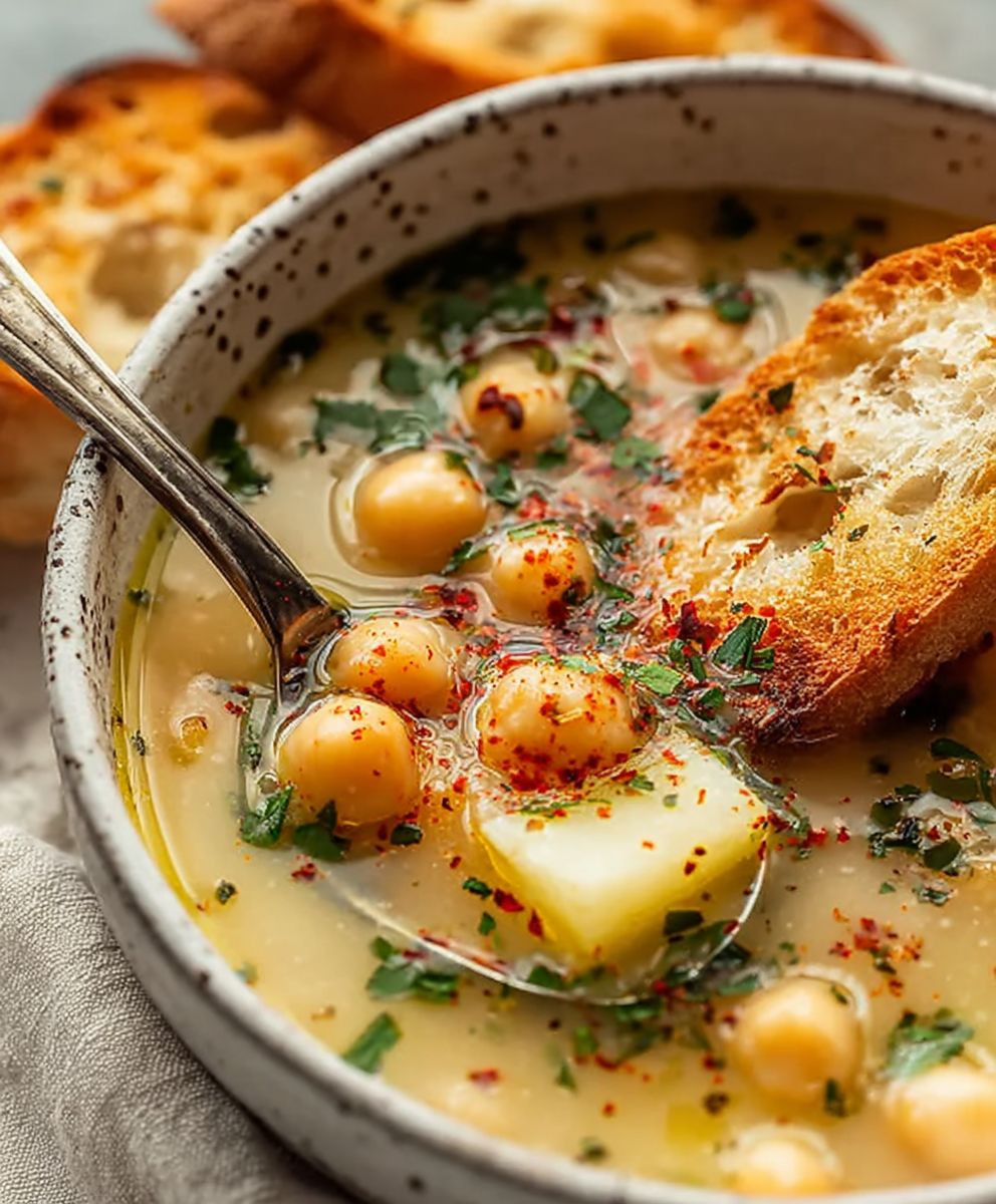 Garlic Chickpea Soup