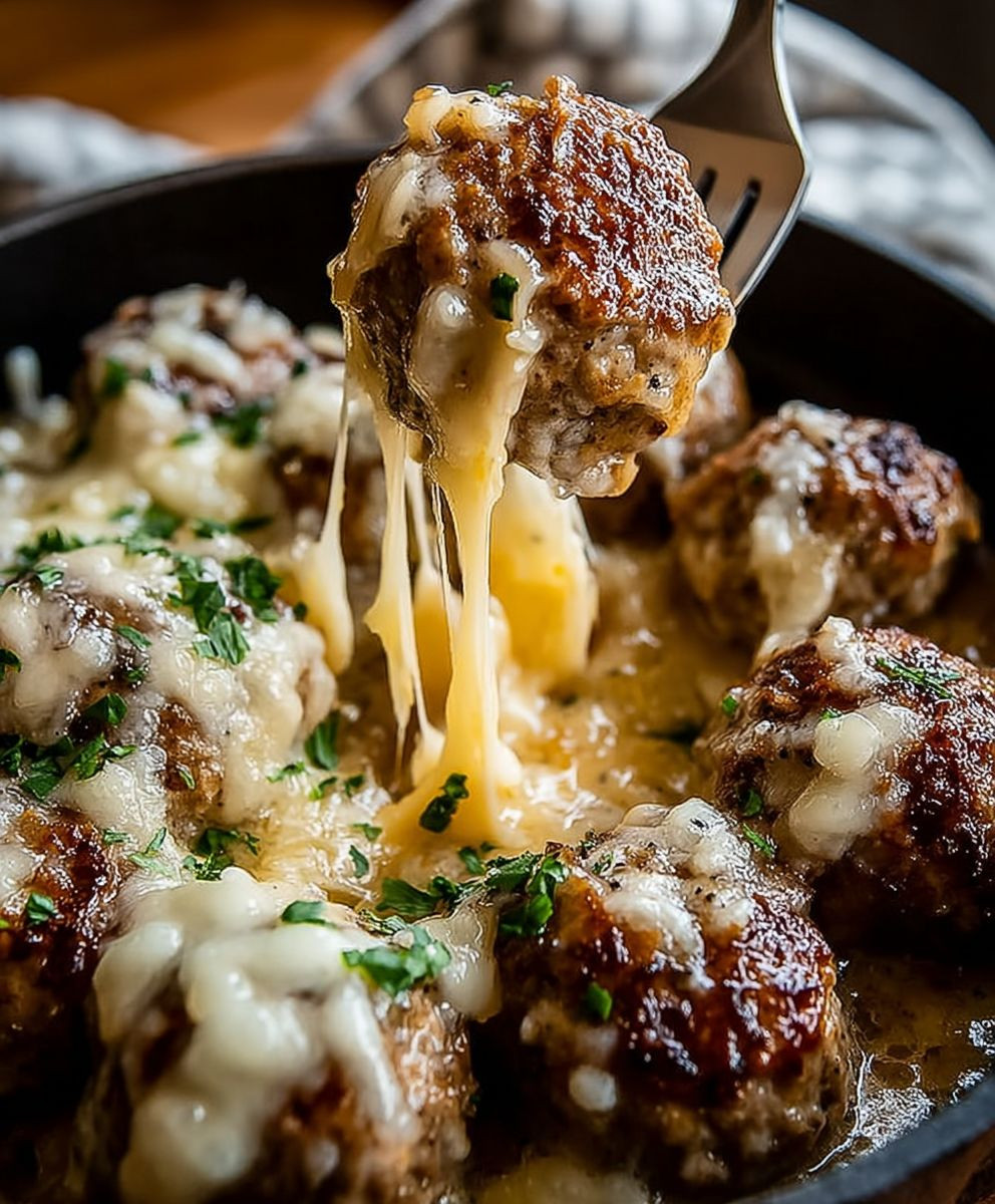 Cheesy French Onion Meatballs