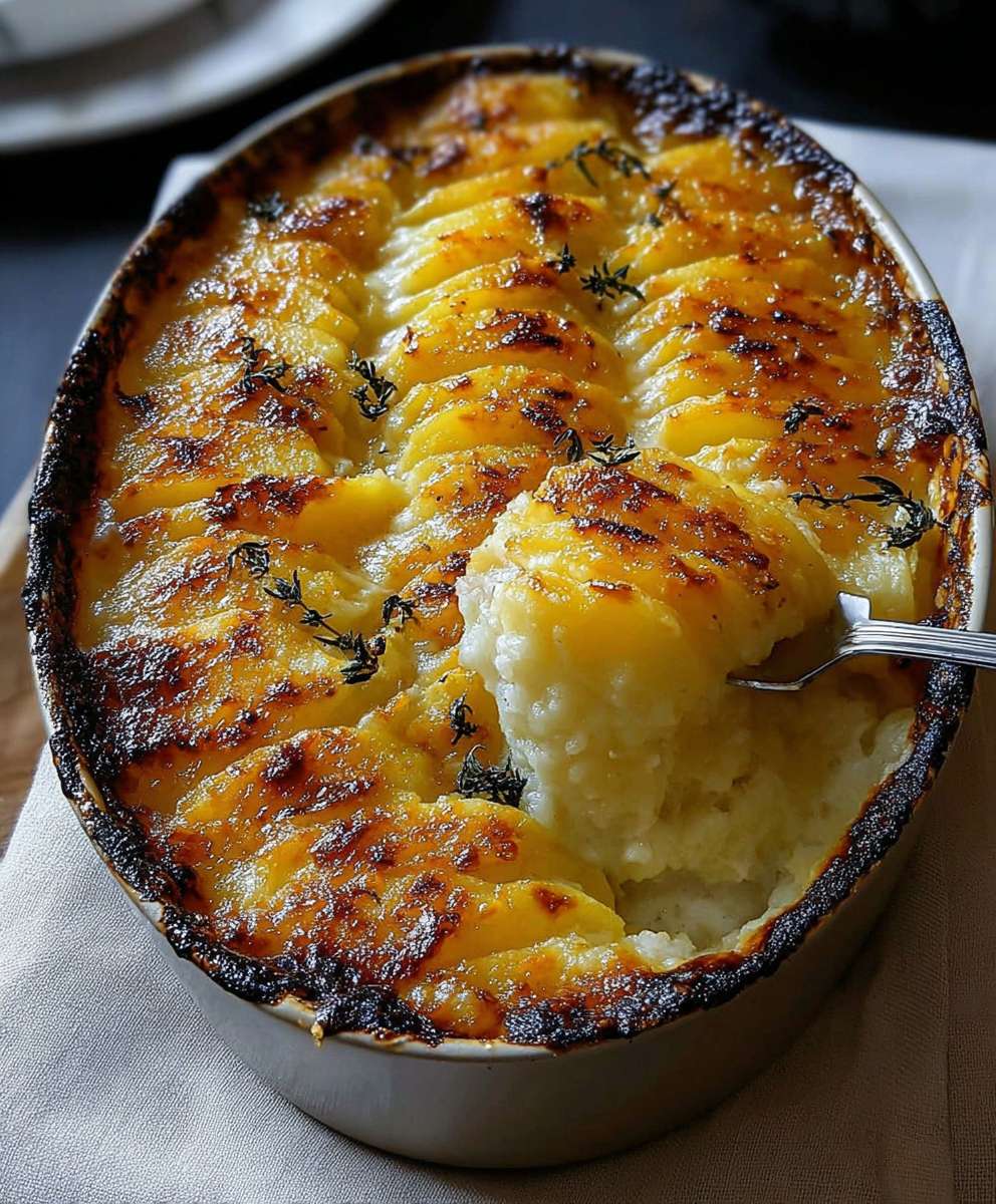 Cheesy Garlic Potatoes Gratin
