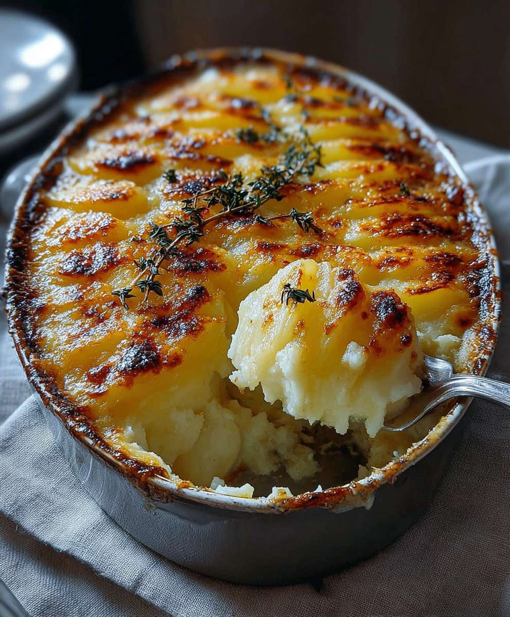 Cheesy Garlic Potatoes Gratin