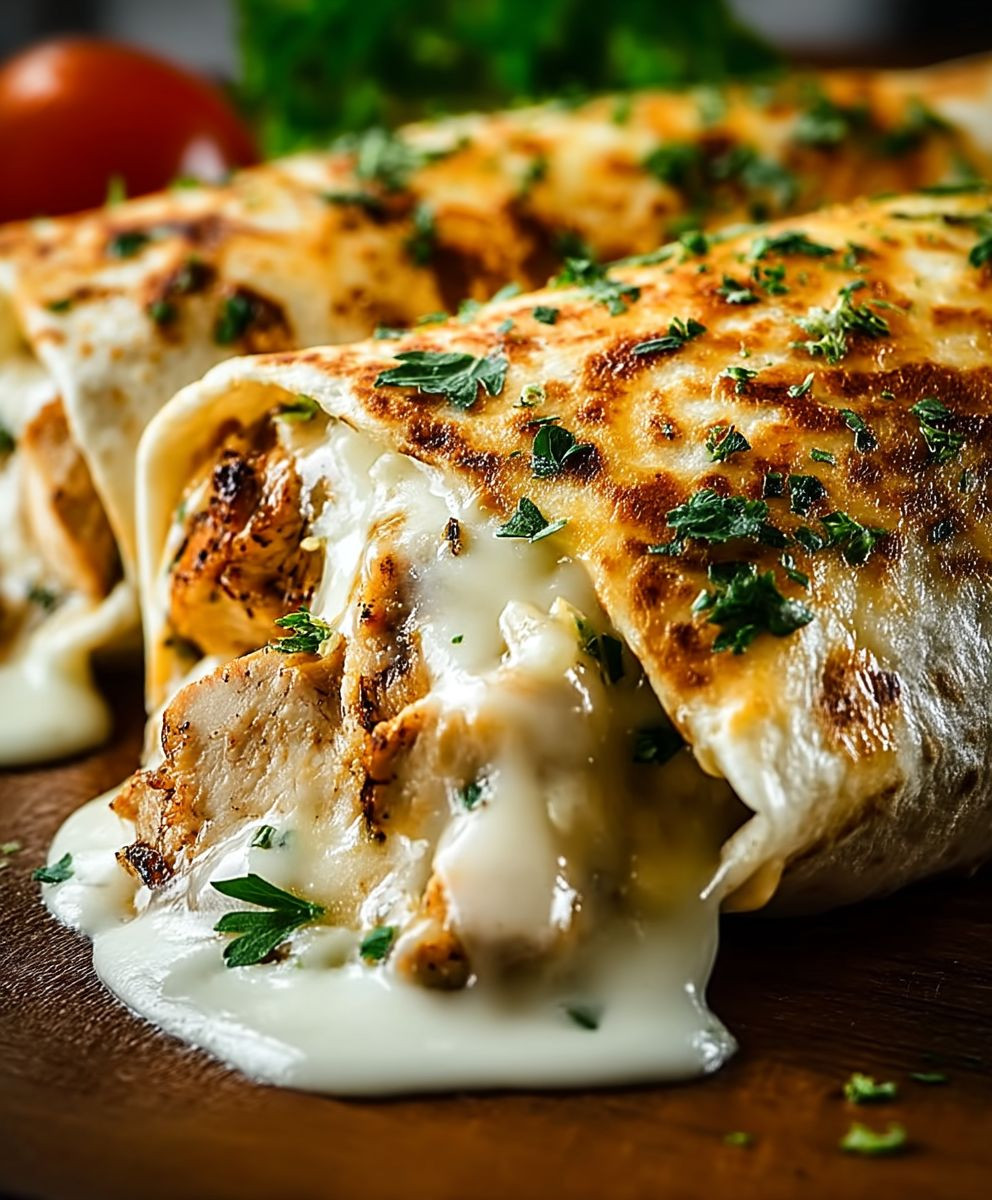 Chicken Garlic Wraps