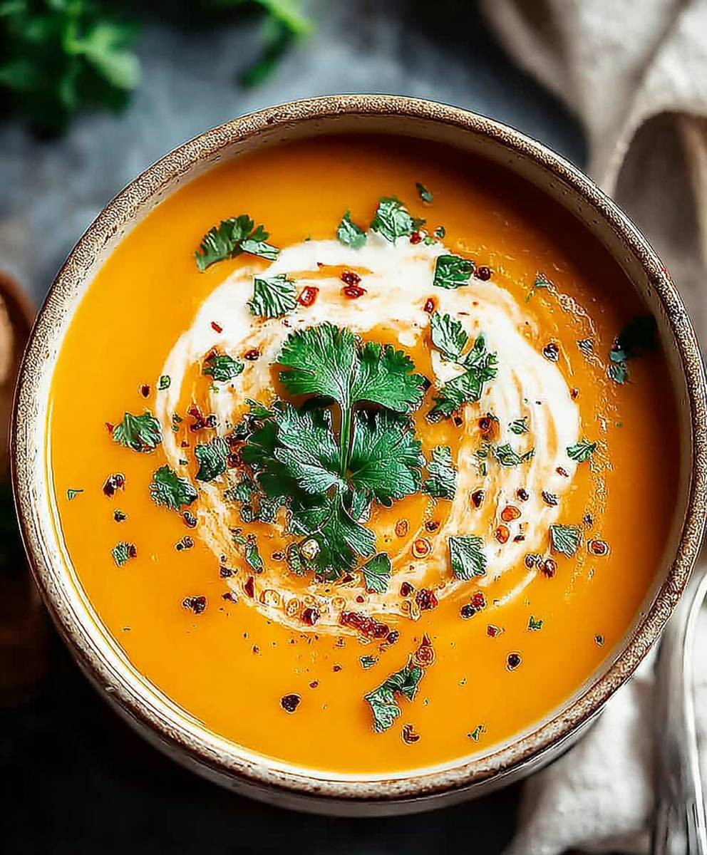 Butternut squash sweet potato soup