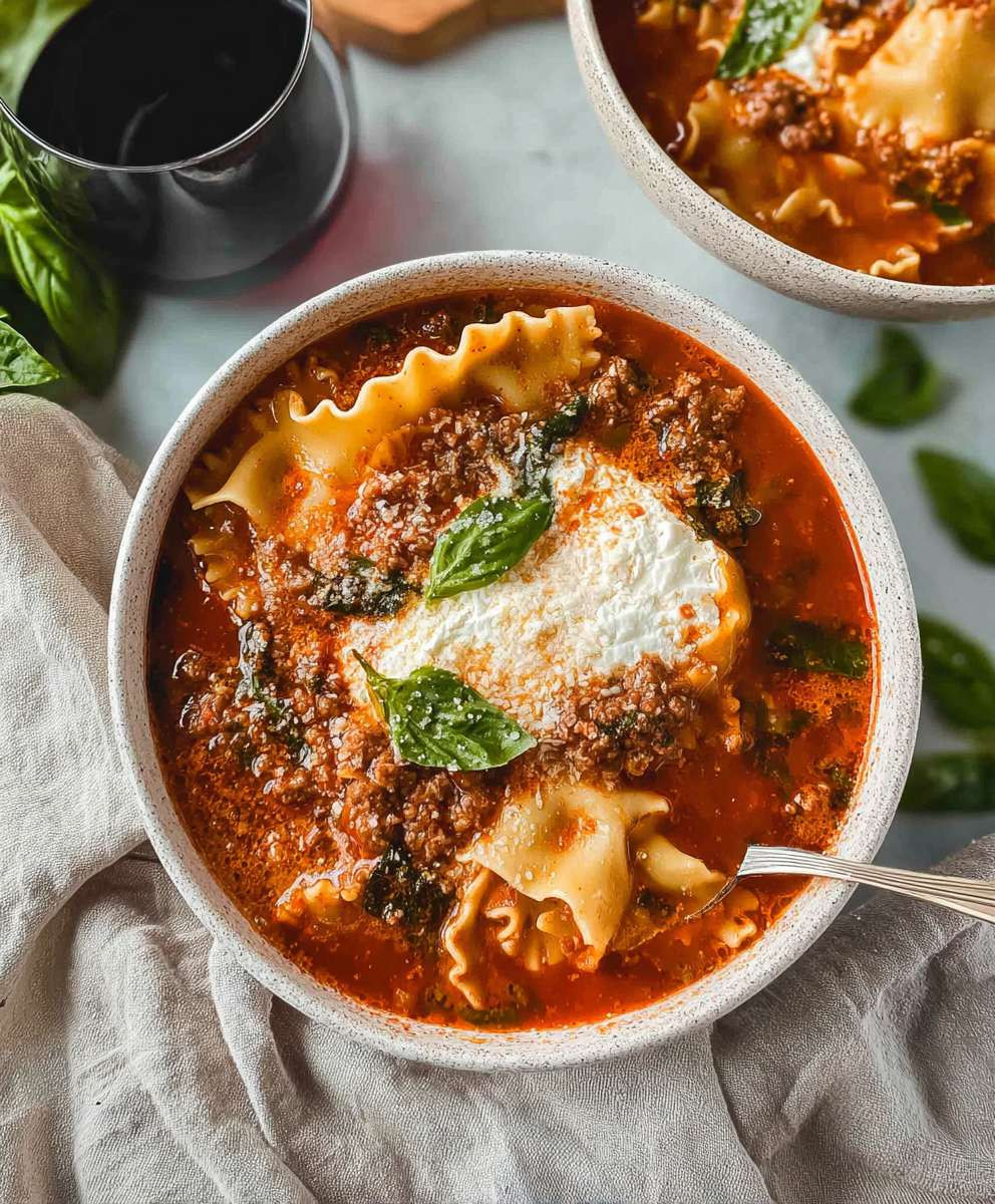 TikTok Lasagna Soup