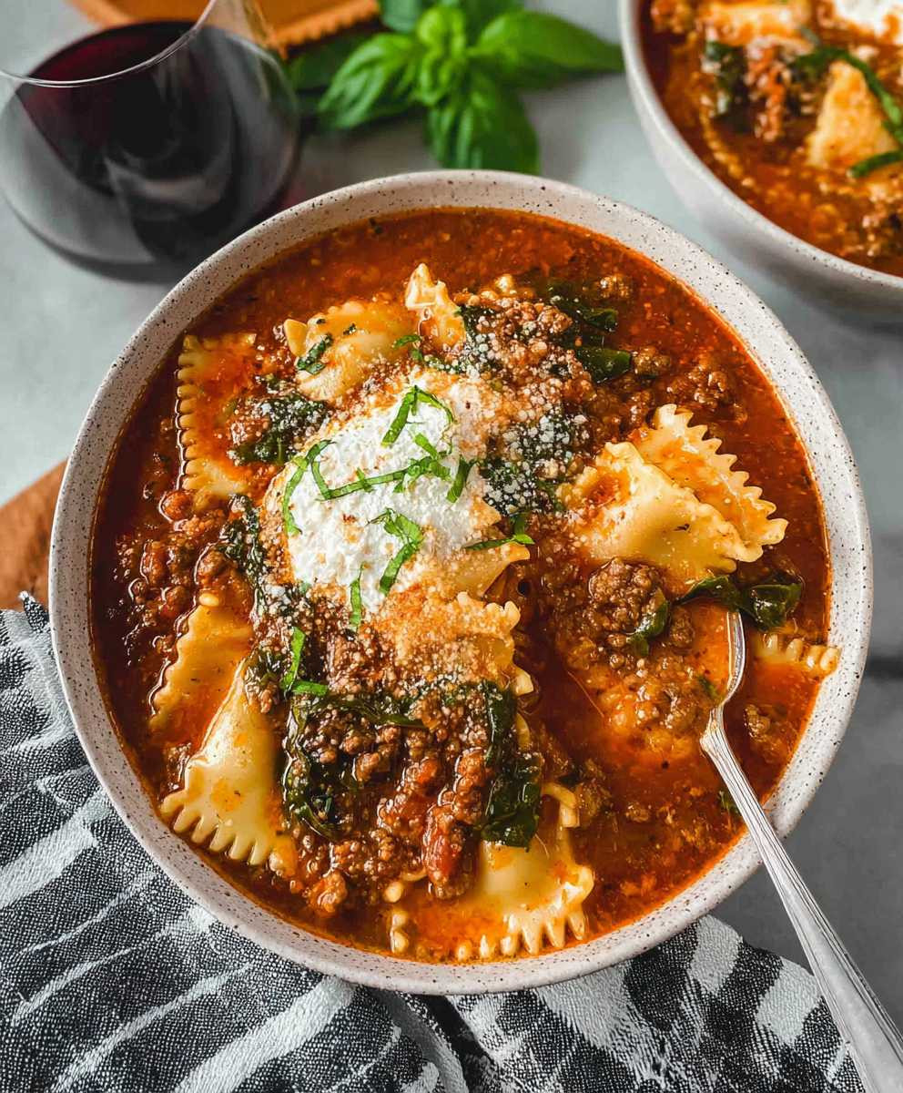 TikTok Lasagna Soup