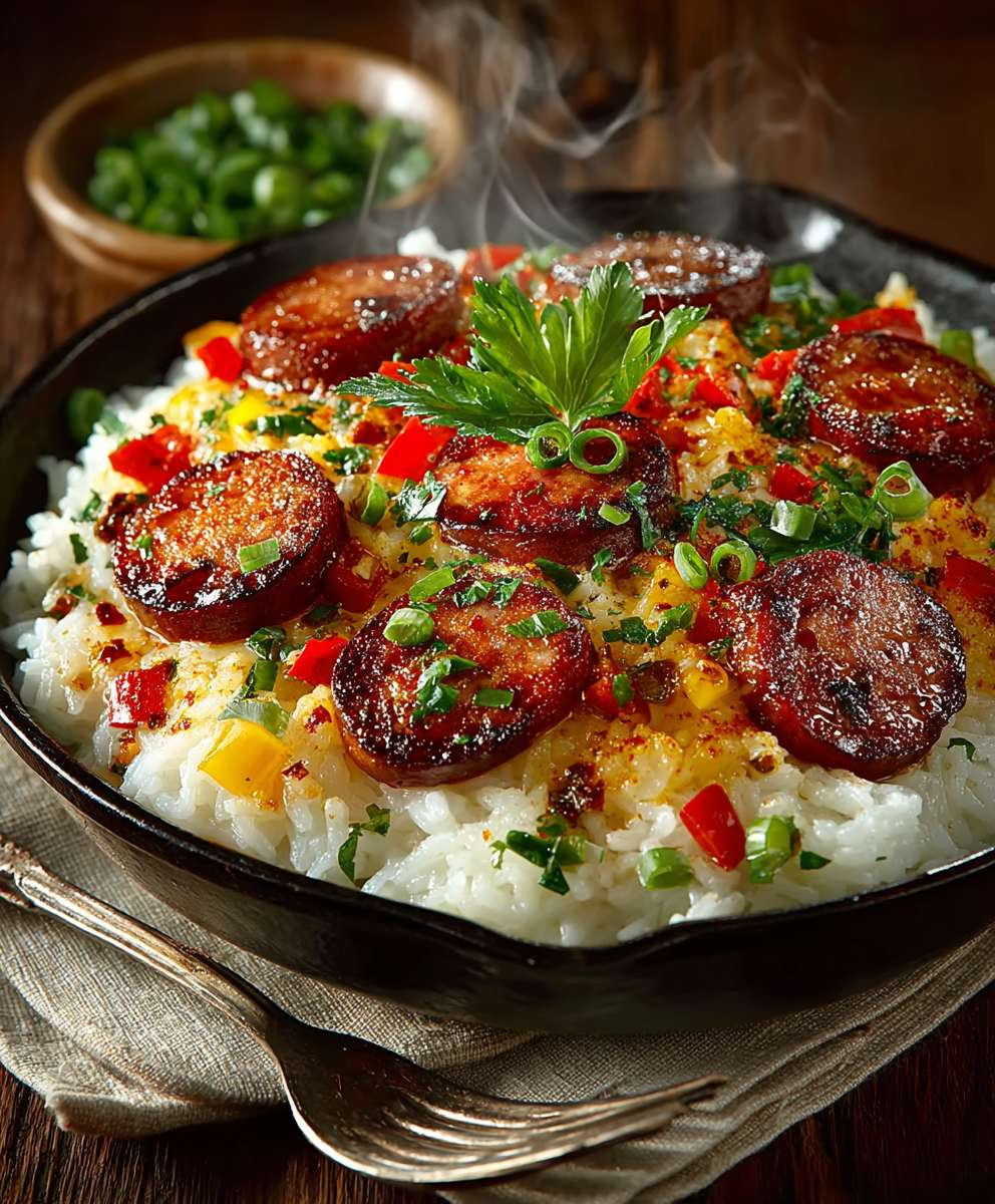 Cajun sausage rice skillet