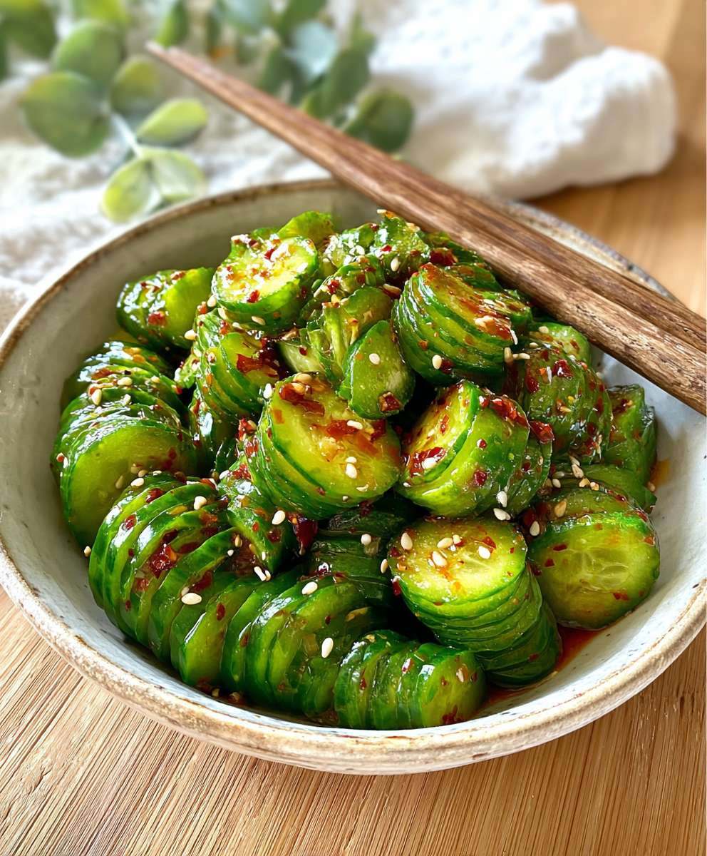 Spicy Asian cucumber salad