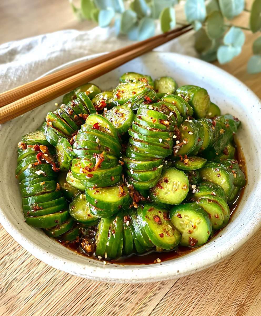 Spicy Asian cucumber salad