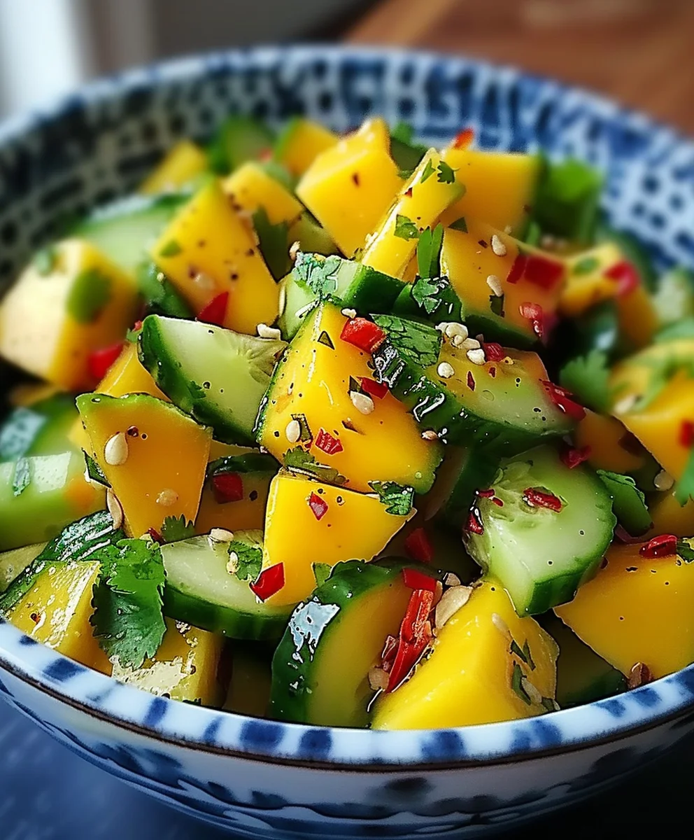 Refreshing Thai Mango Cucumber Salad – Easy & Zesty!