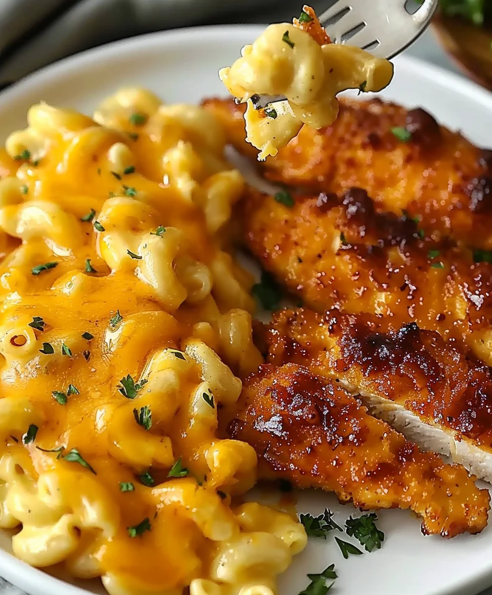 Hot Honey Chicken Tenders & Cheesy Baked Mac N Cheese