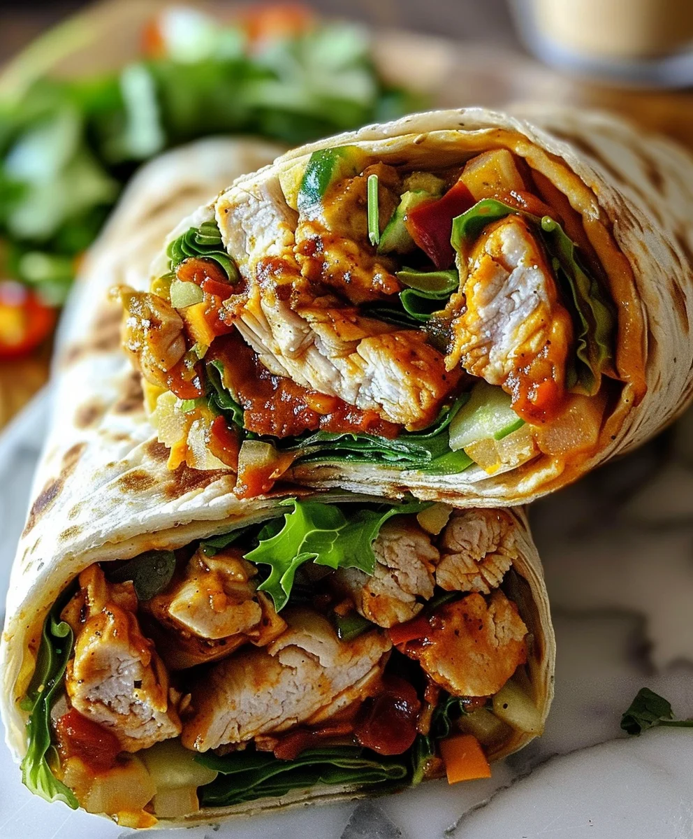 Sweet Chili Chicken Wraps: Spicy-Sweet Lunch Favorite!