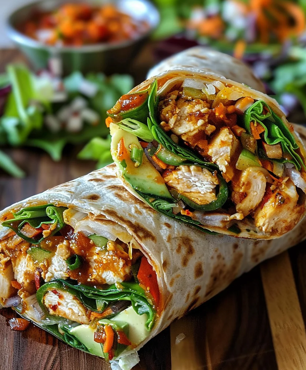 Sweet Chili Chicken Wraps: Spicy-Sweet Lunch Favorite!