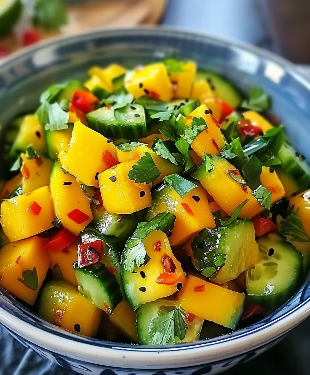 Refreshing Thai Mango Cucumber Salad – Easy & Zesty!