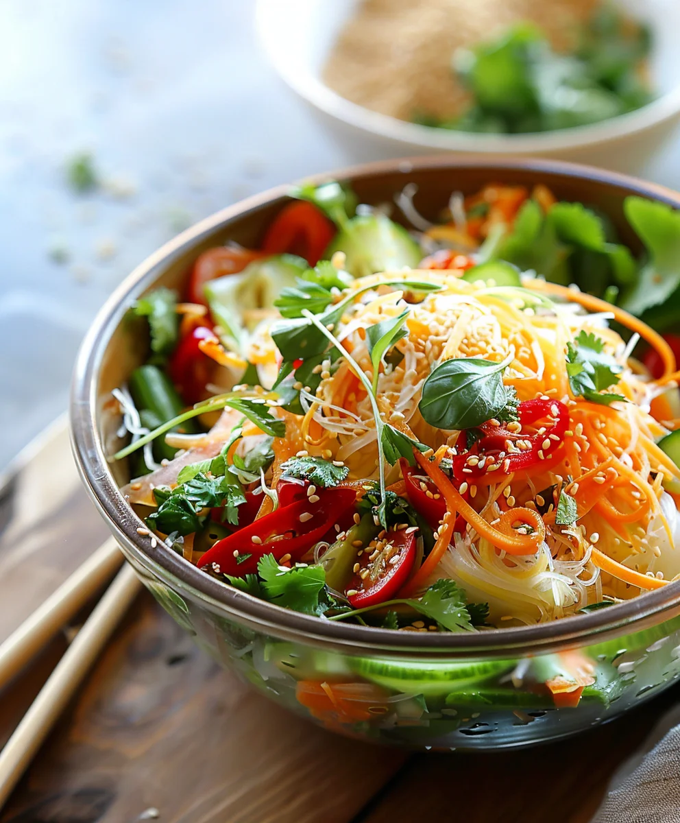 Ultimate Spring Roll Salad & Spicy Ginger Dressing