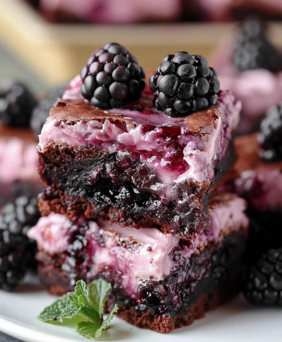 Easy Blackberry Cream Cheese Brownies: The Best Dessert!