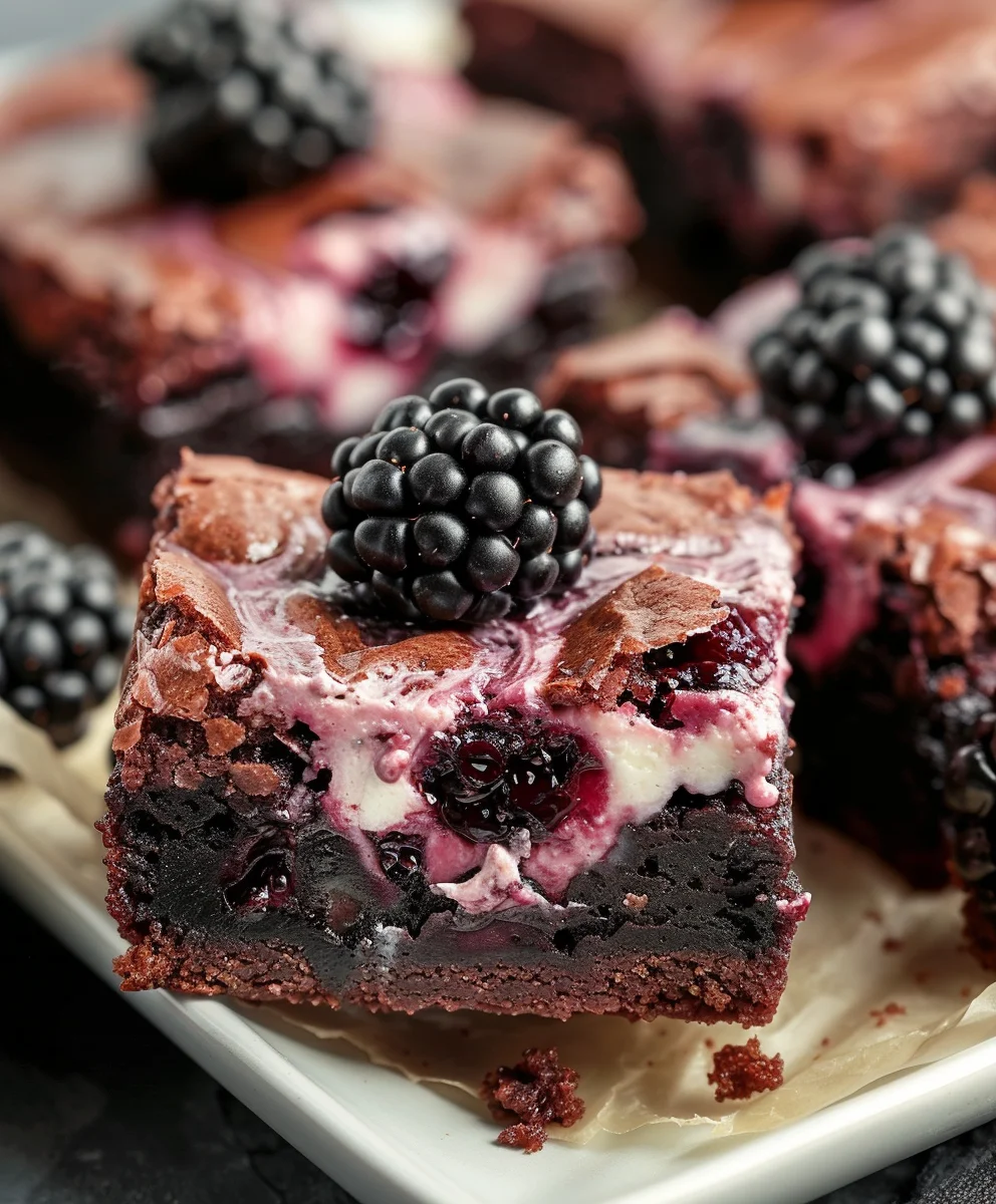 Easy Blackberry Cream Cheese Brownies: The Best Dessert!