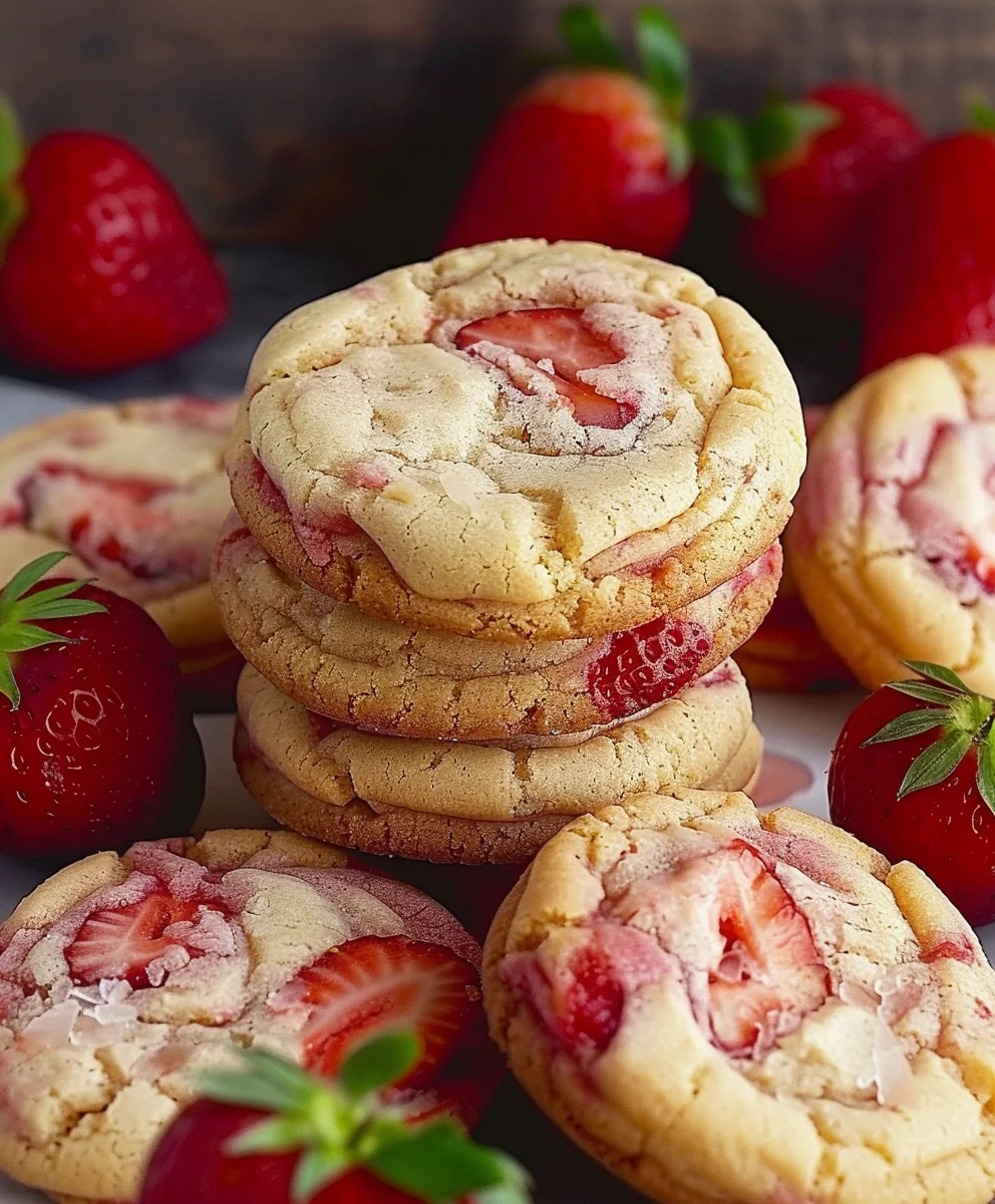 Easy Strawberry Cheesecake Cookies