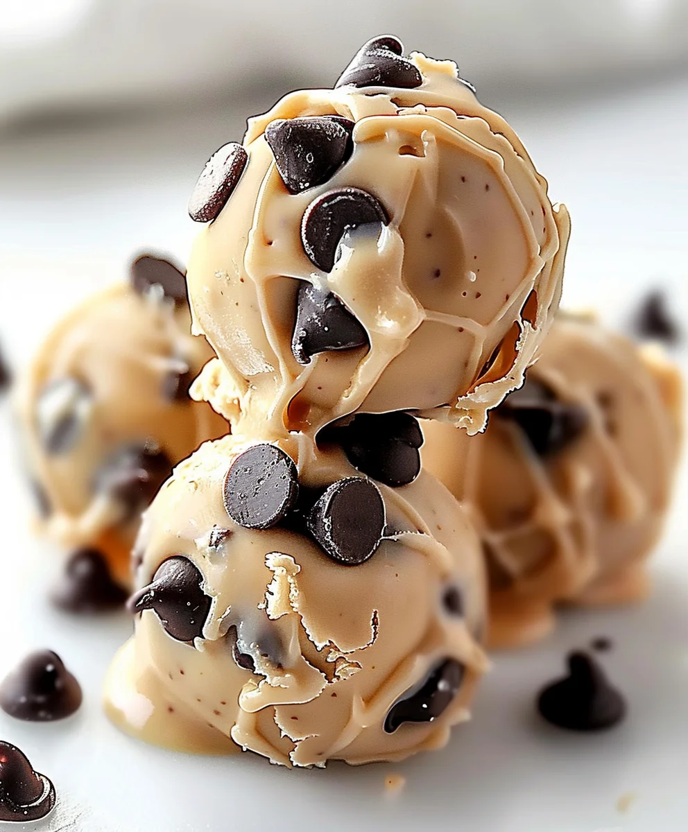 Healthy Frozen Greek Yogurt Peanut Butter Choc Chip Bites