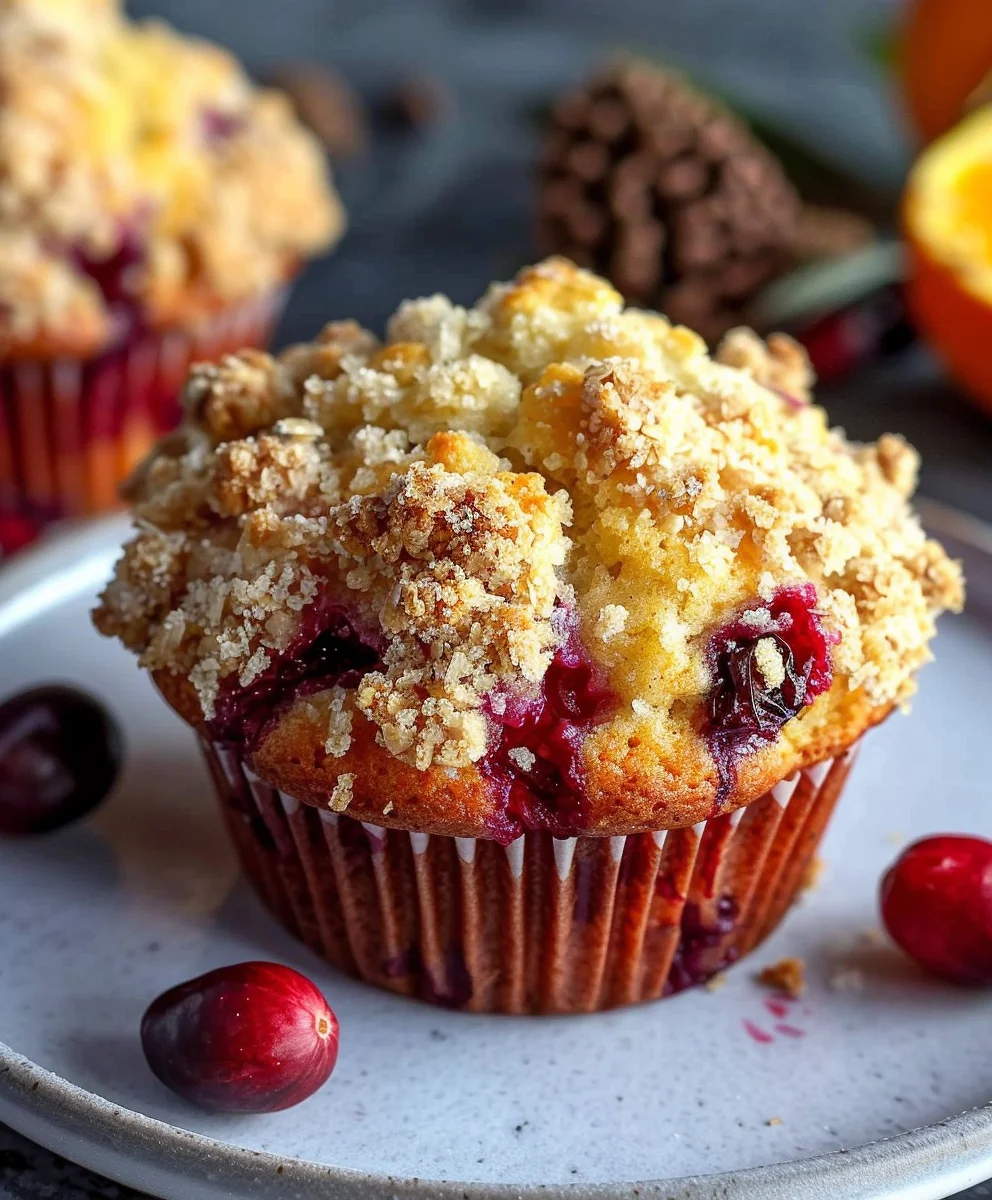 Irresistible Cranberry Orange Muffins with Streusel