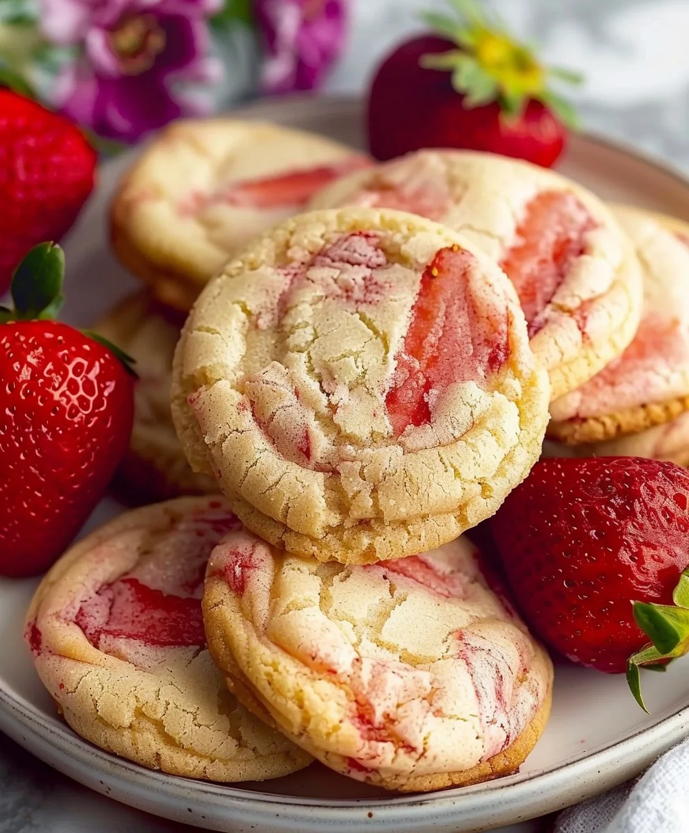 Easy Strawberry Cheesecake Cookies - Perfect Dessert!