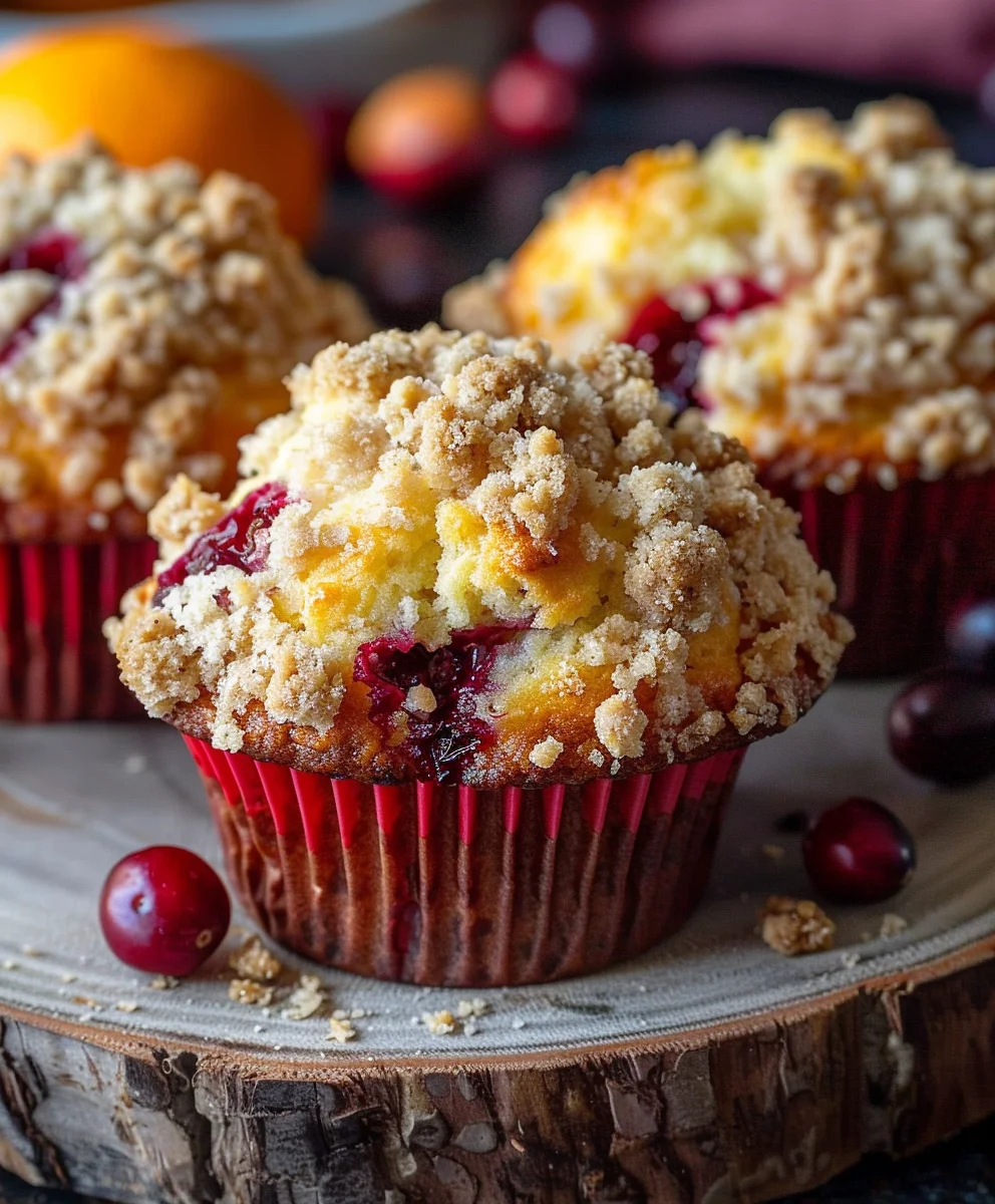 Irresistible Cranberry Orange Muffins with Streusel
