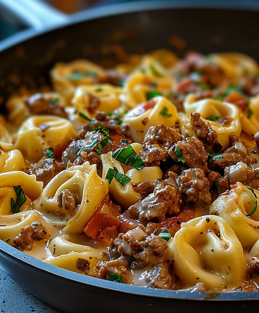 Ultimate Cheesesteak Tortellini in Creamy Provolone Sauce