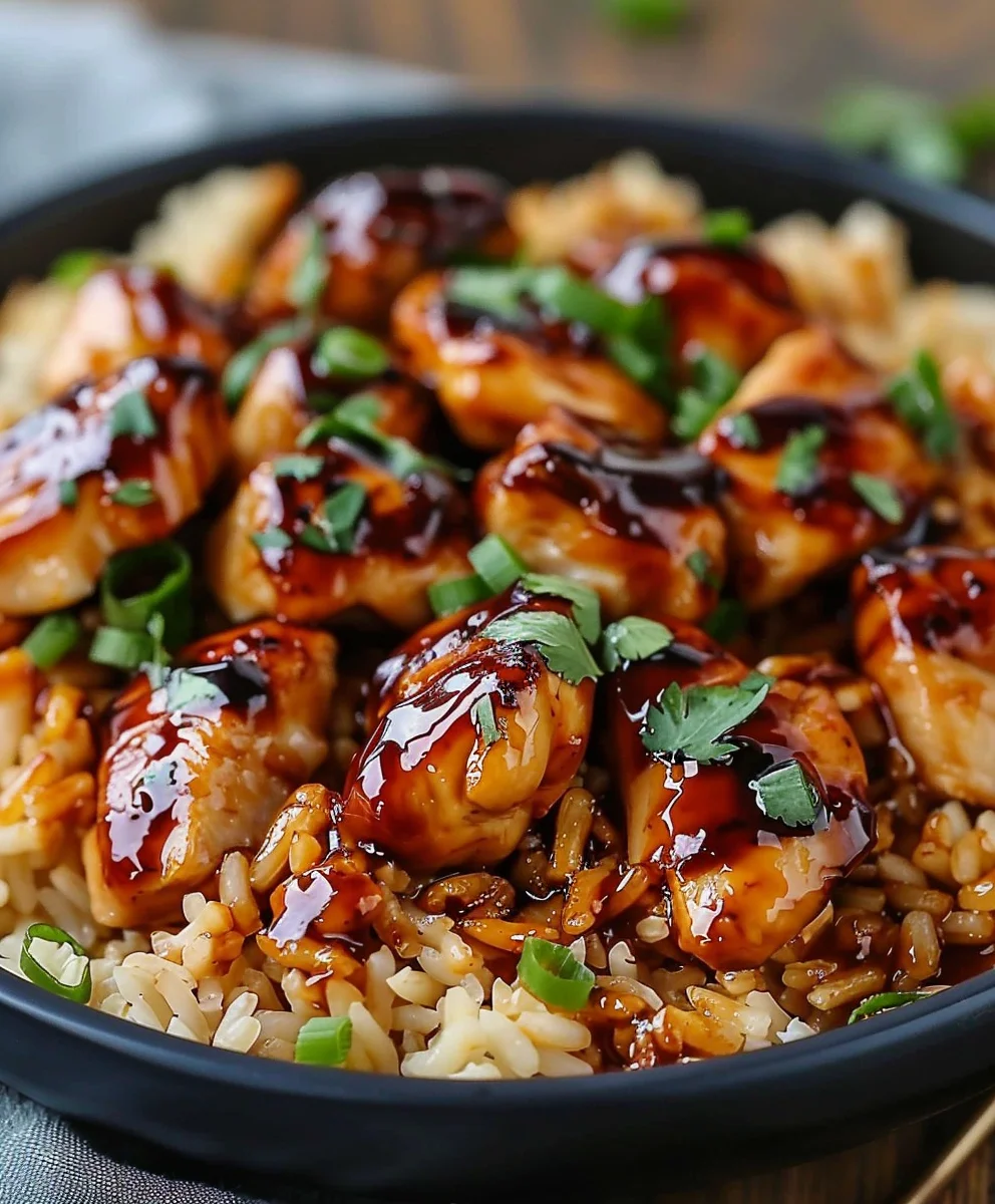 One Pan Honey BBQ Chicken Rice: Easy, Flavorful Dinner!